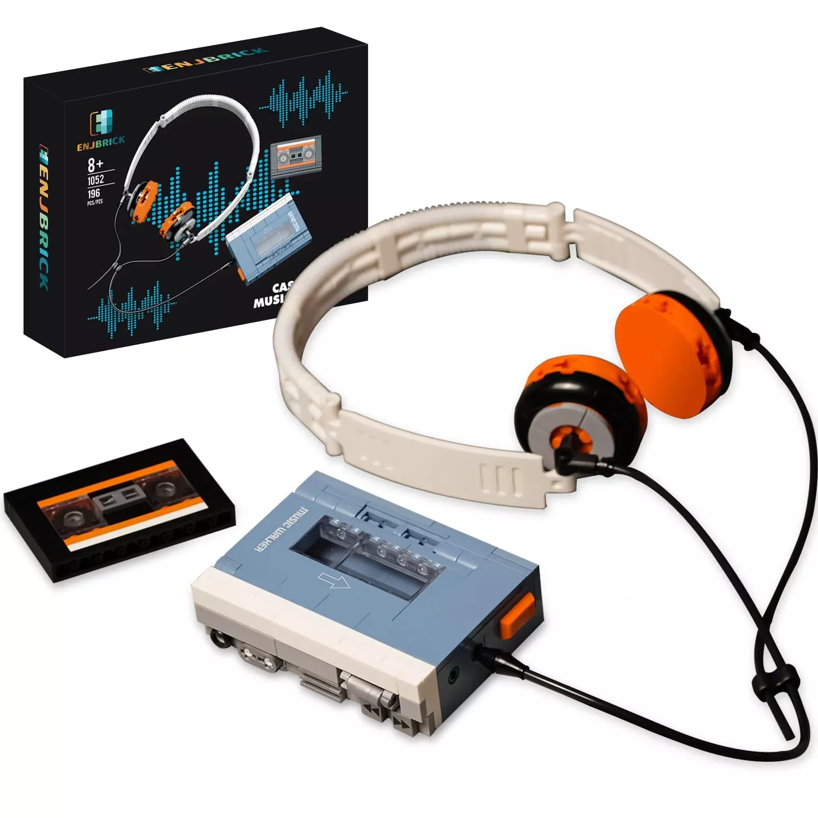 ENJBRICK Creator Music Player Building Set, Retro Model Kit for Ages 8