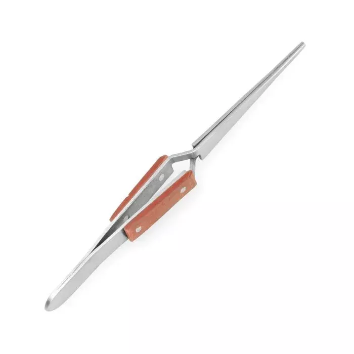 Enkay 1046-C Straight Wood Handle Soldering Tweezers