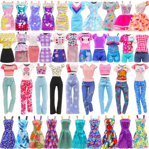 ENOCHT Doll Clothes Set for 11.5 Inch Dolls, 18 Pcs Color