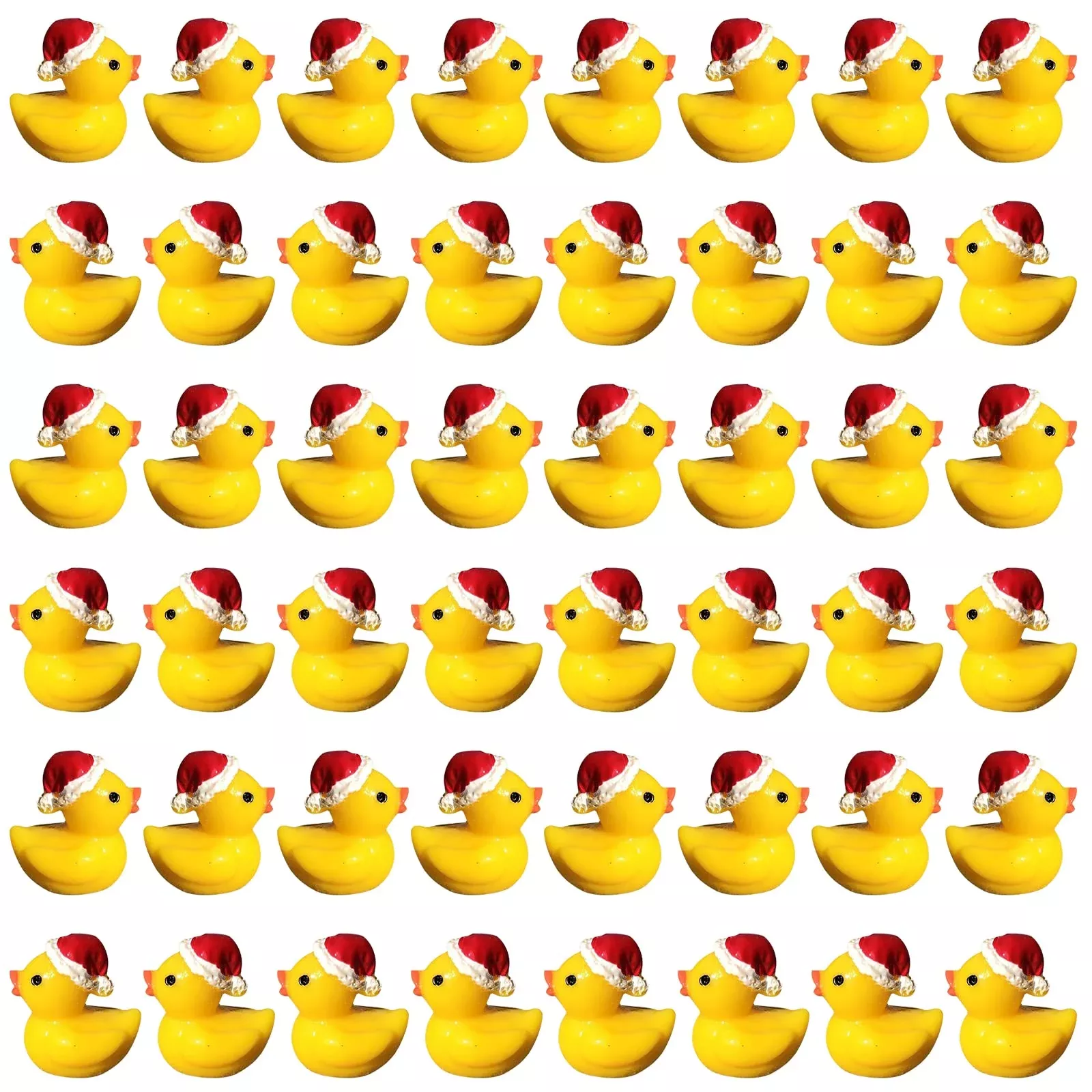 EOMTUR Miniature Ducks for Decoration, Yellow, 50PCS, 1.