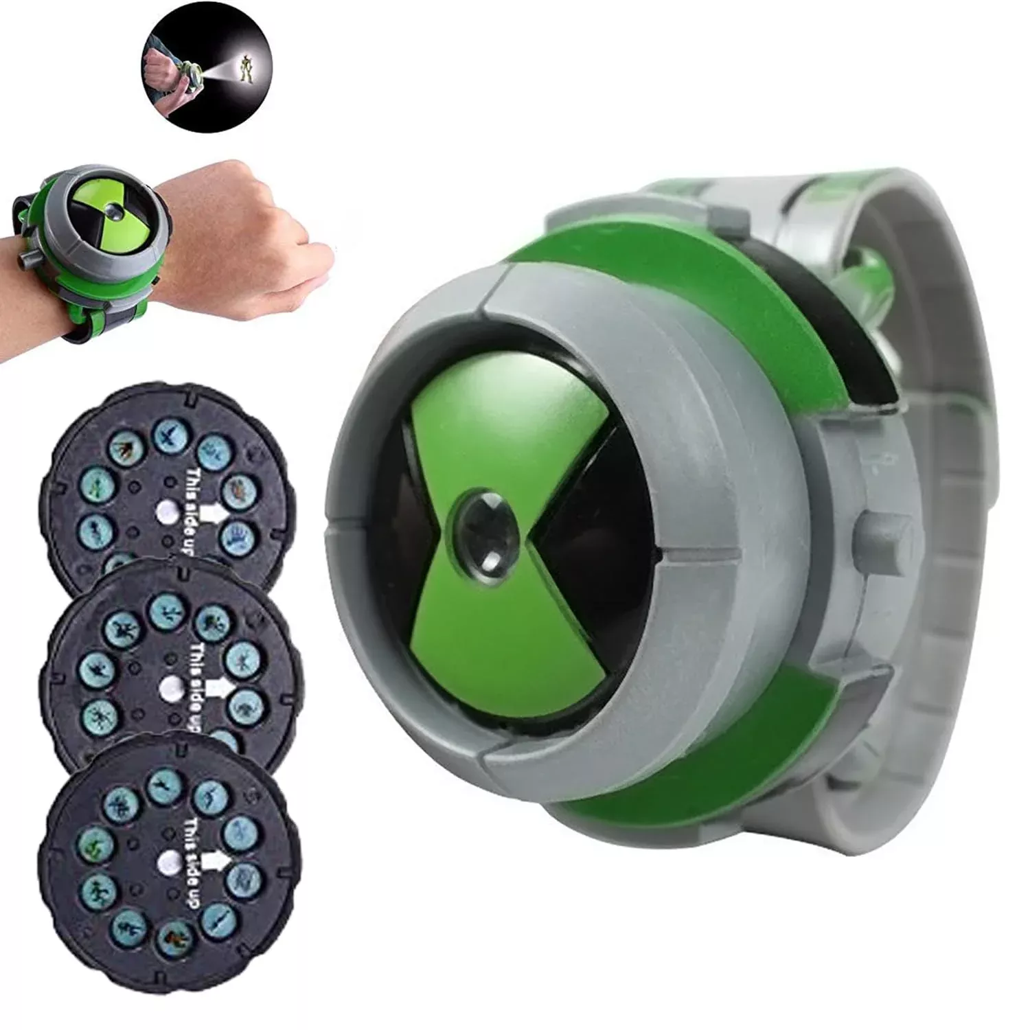 Eonthry Cartoon Character Watch for Kids, Green, Adjustable Band