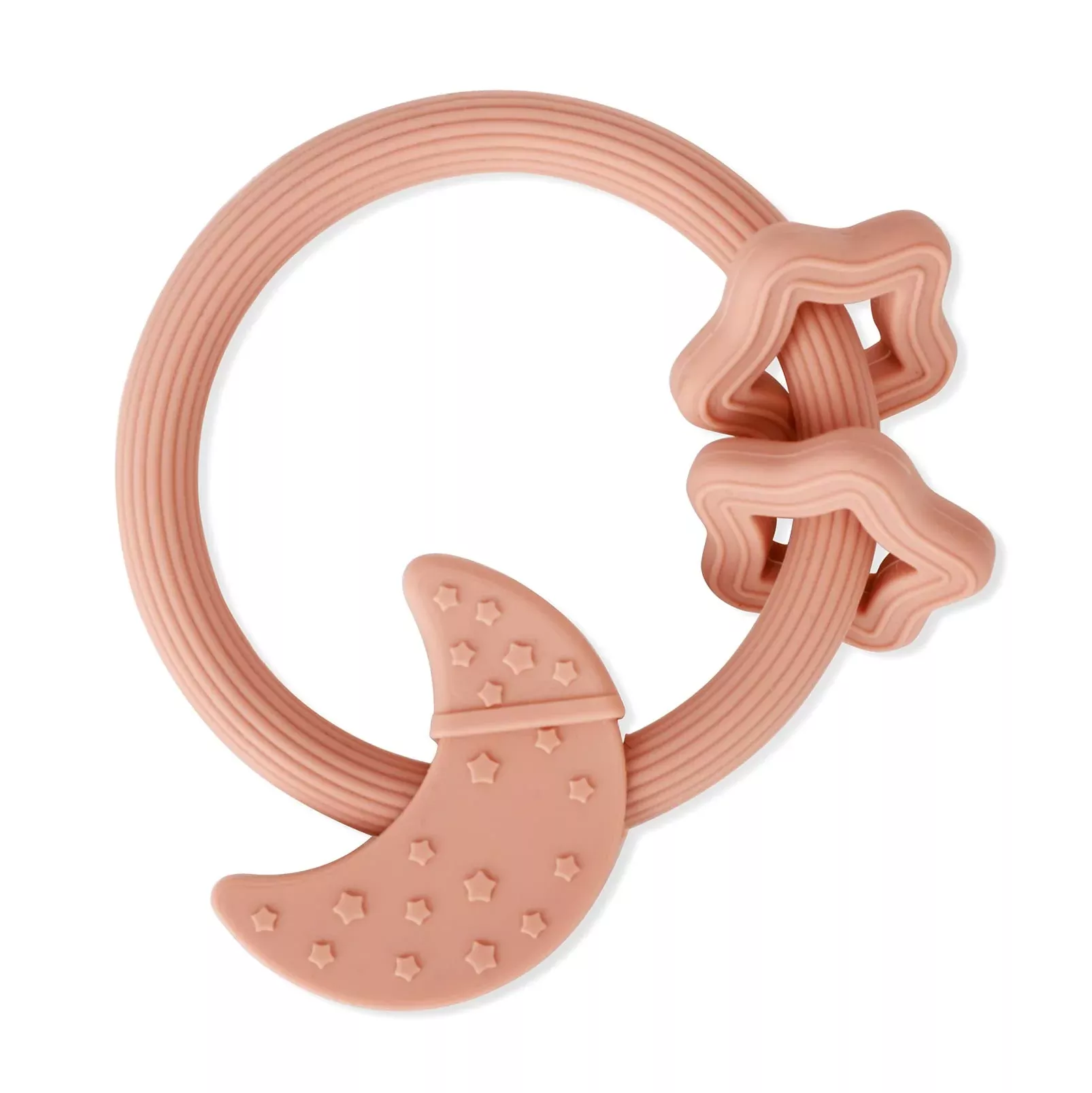 Eoopoon Silicone Baby Teether Toy - Safe for Infants, Cotta Color