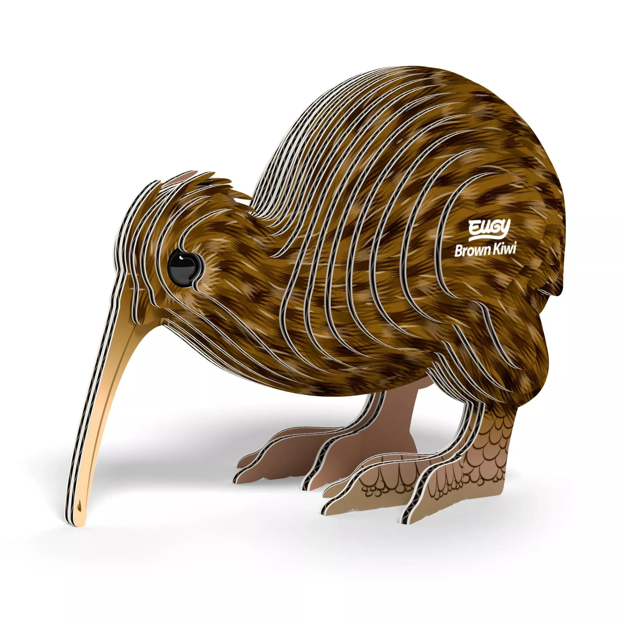 EUGY 3D Brown Kiwi Puzzle - 24 Piece Eco-Friendly Cardboard Educationa