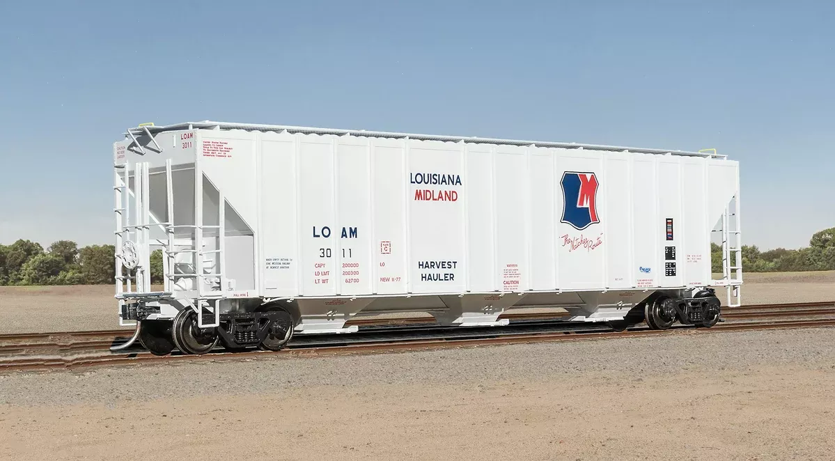 Exactrail Evolution EE1722-3 HO Scale Evans 4780 Covered Hopper Louisiana Midland LOAM 3054