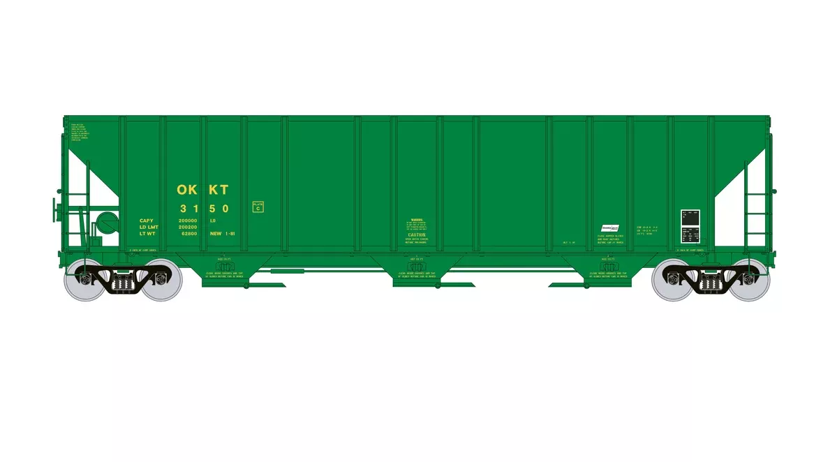 Exactrail Evolution EE1726-2 HO Scale Evans 4780 Covered Hopper OKKT 3163