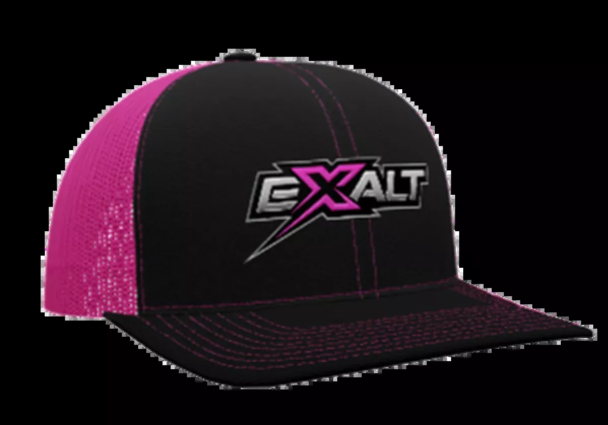 EXALT 104PK Exalt Shapback Hat, Flo Pink / Black