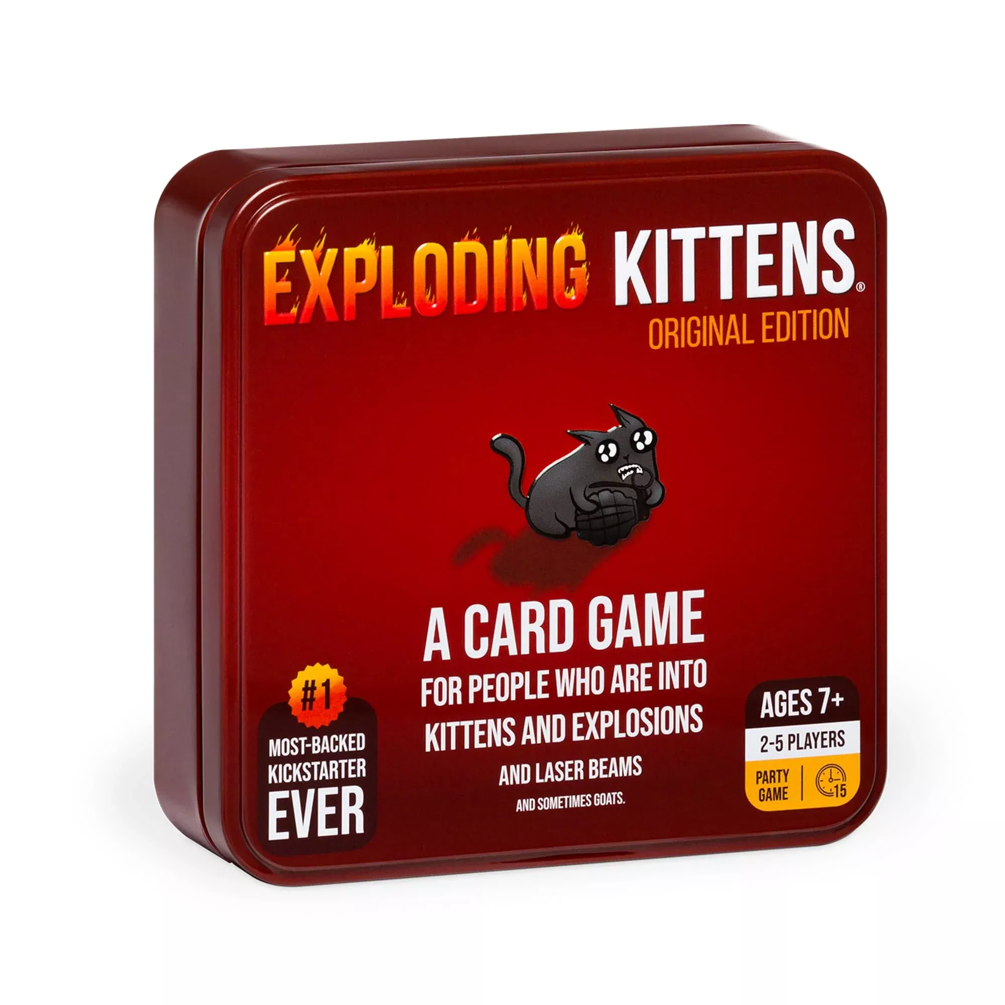 Exploding Kittens Original Edition Card Game in Collectible TIN - 56 C