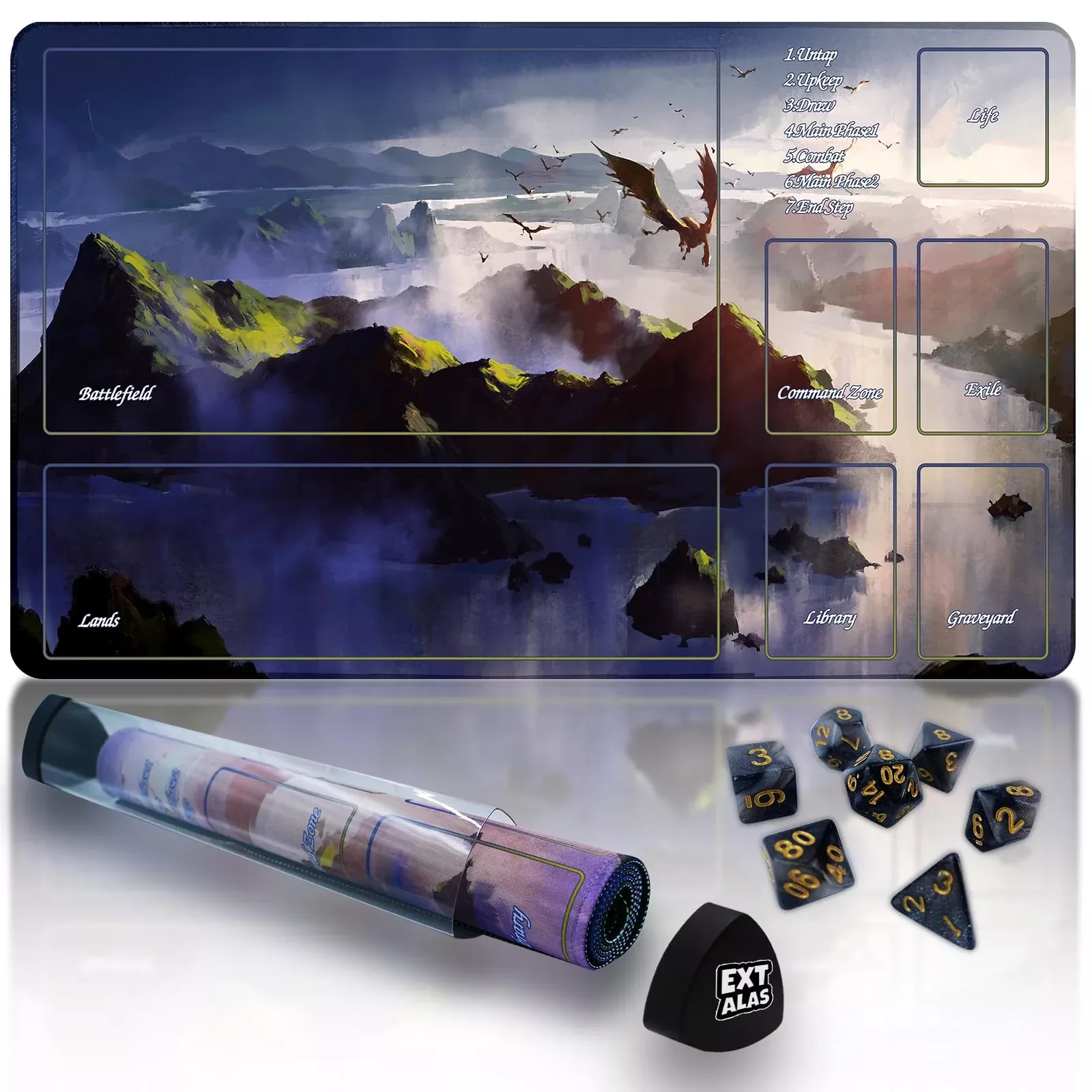 Extalas MTG Playmat for Magic: The Gathering 24x14 inches 2-f