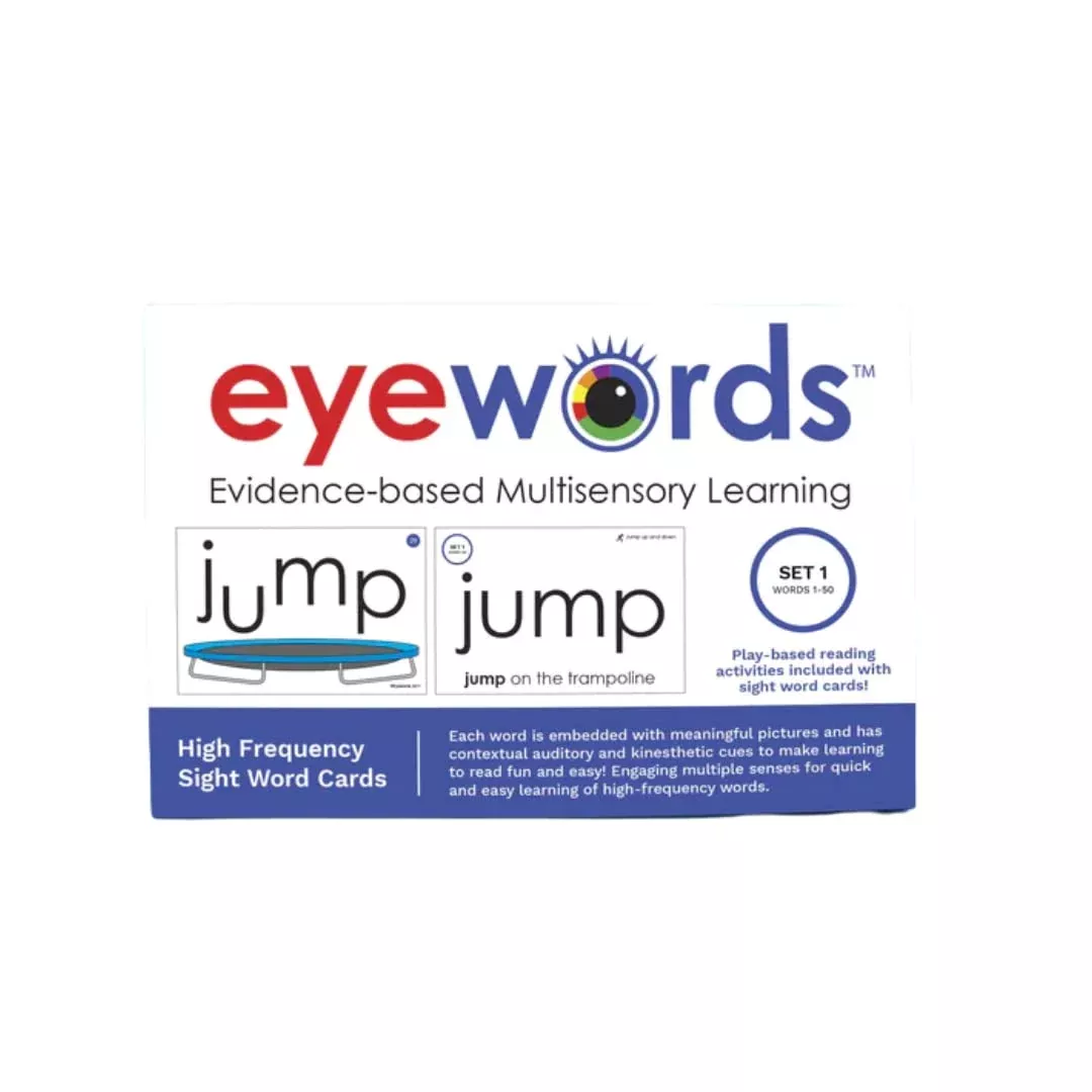 Eyewords Sight Word Flash Cards for Preschool/Kindergarten, 50 Cards