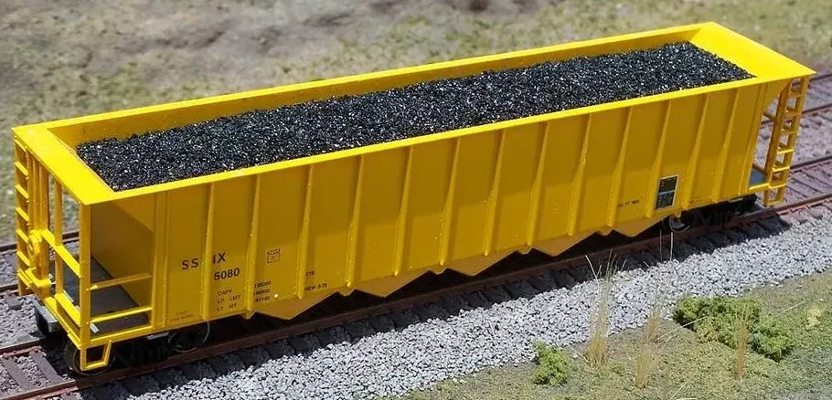 F&N Hobbies 81226 HO Scale Coal Load for Athearn 50' 5 Bay Hopper (2 Pack)