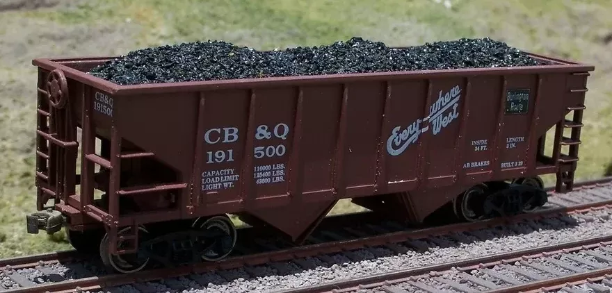 F&N Hobbies 81700 HO Scale Coal Load for Walther's 36' 2 Bay Hopper Car (2 Pack)