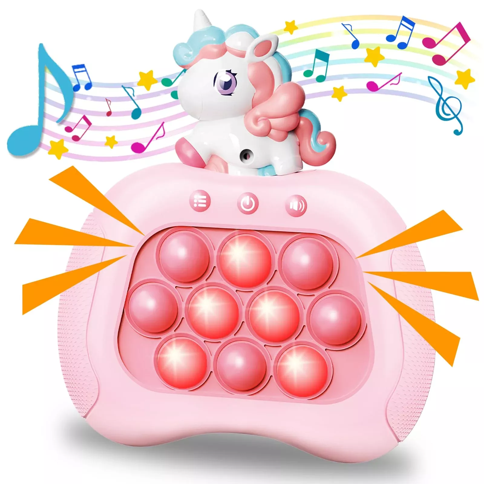 Fast Push Game, Pop Bubble Fidget Toy Quick Push Light Up Popping Game