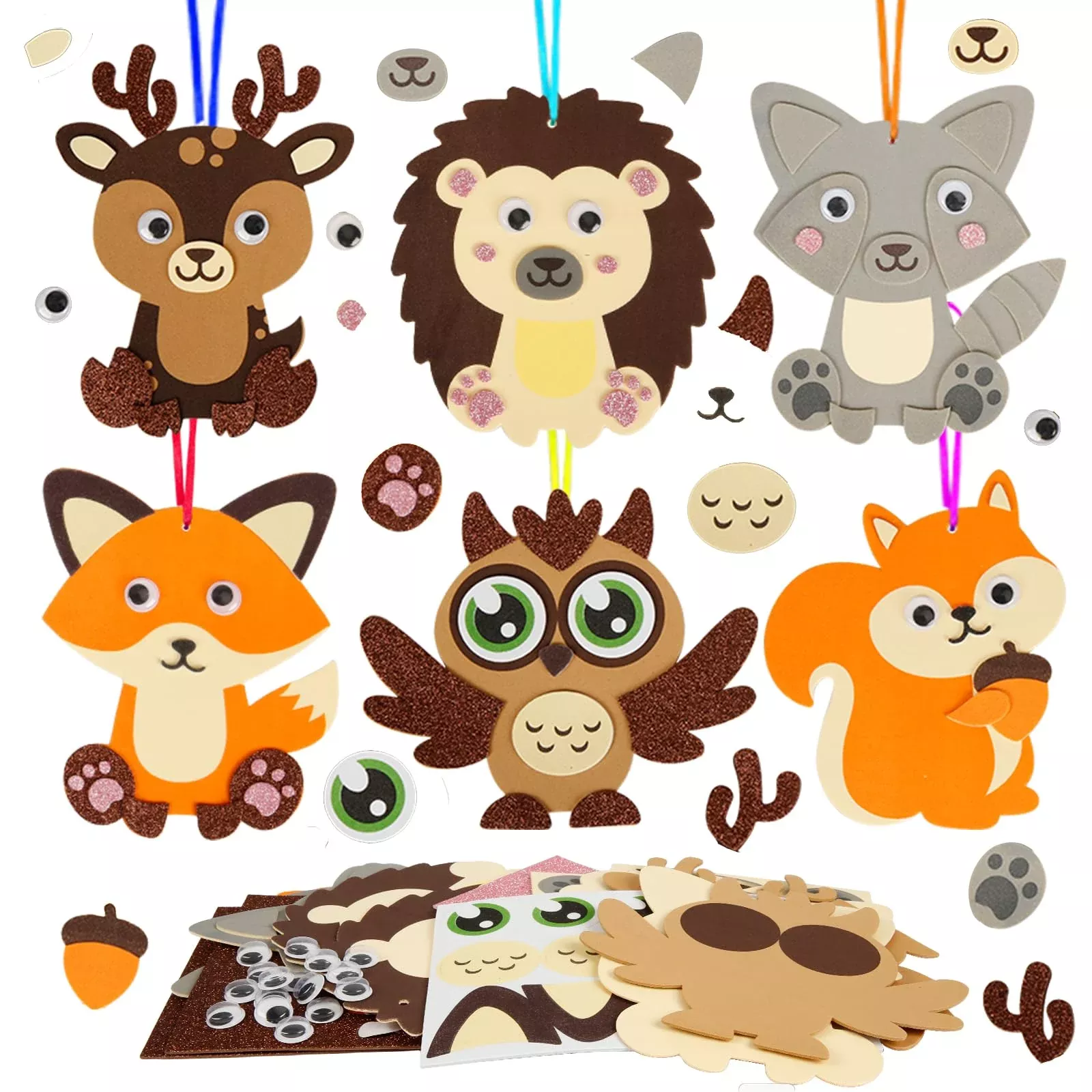 Fennoral 12 Pack Fall Craft Kit For Kids Make You Own Fall Animal Foam