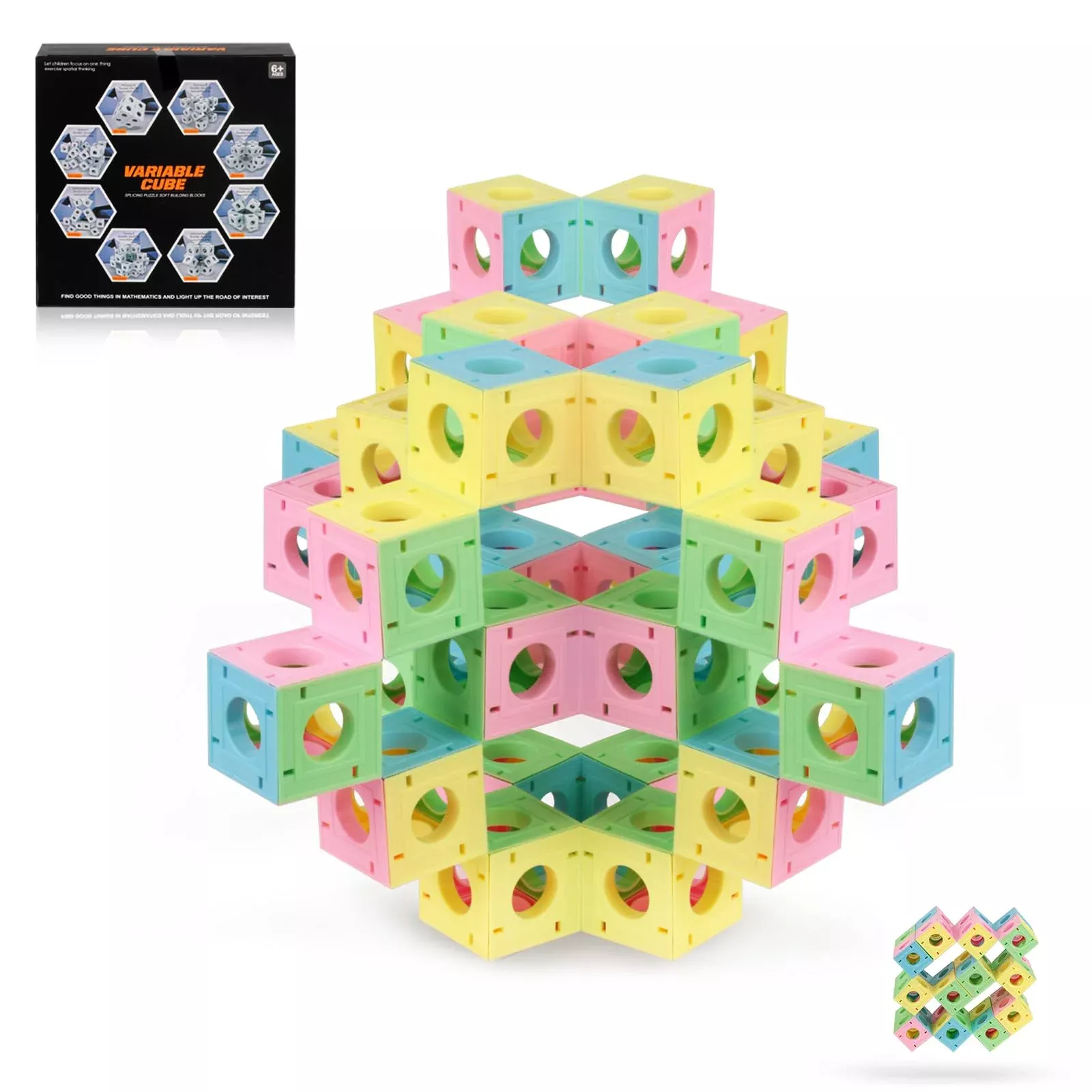 Fidget Toys Kids Building Bocks: 3D Puzzles Boxes Infinity Toy Stem Ma