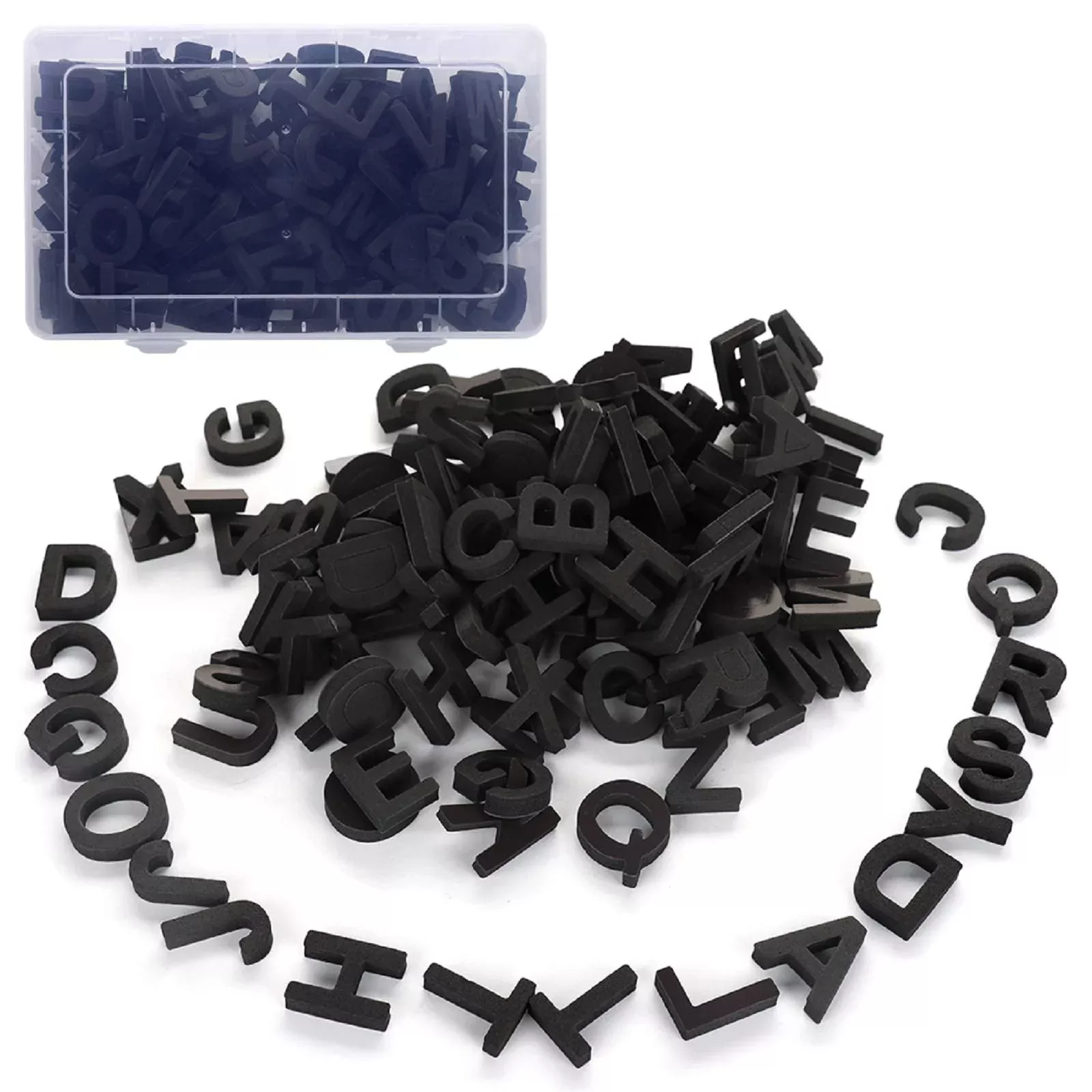 Firlar Magnetic Letters Set for Preschool Learning, 124 Pieces, Black