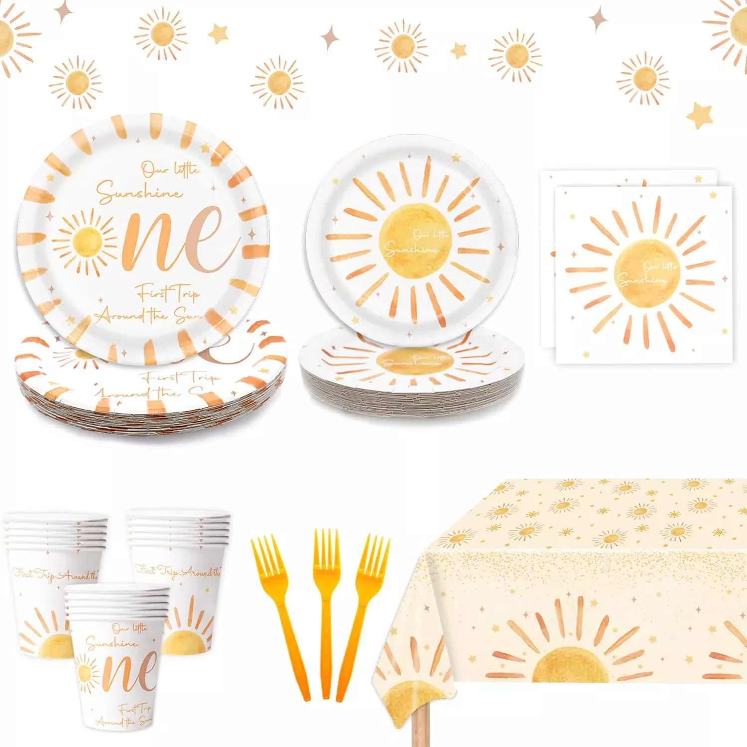 First Trip Around The Sun 1St Birthday Decorations Bohemian Hippie Sun