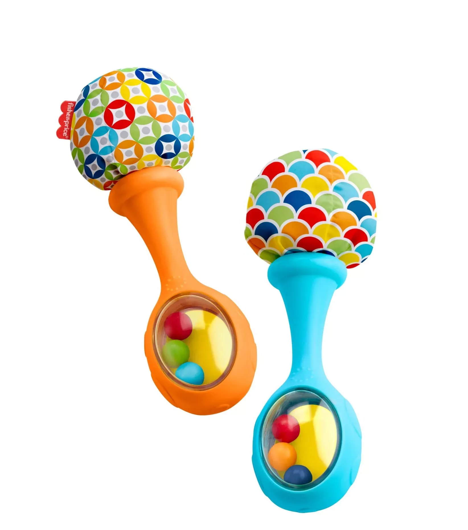 Fisher-Price Rattle 'n Rock Maracas for Newborns, Multicolor,