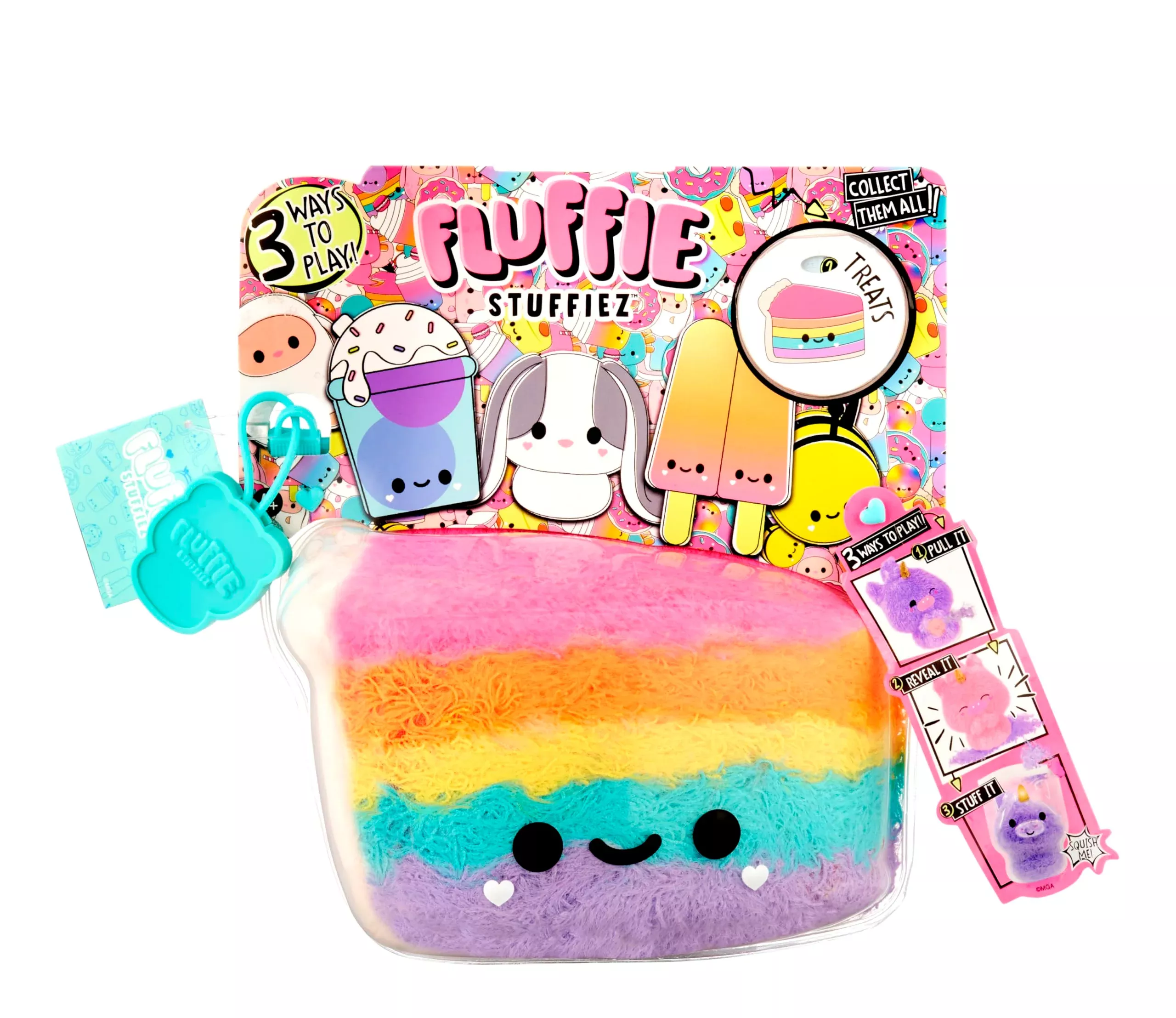 Fluffie Stuffiez Small Multicolor Plush Toy - Interactive Play & Storage