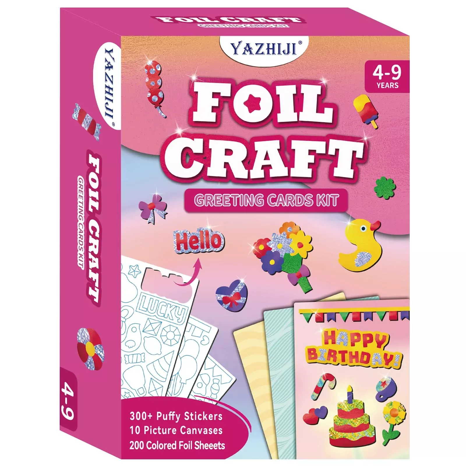 Foil Art Craft Kits For Kids , Fun Card Making Set -Free Magical Activ