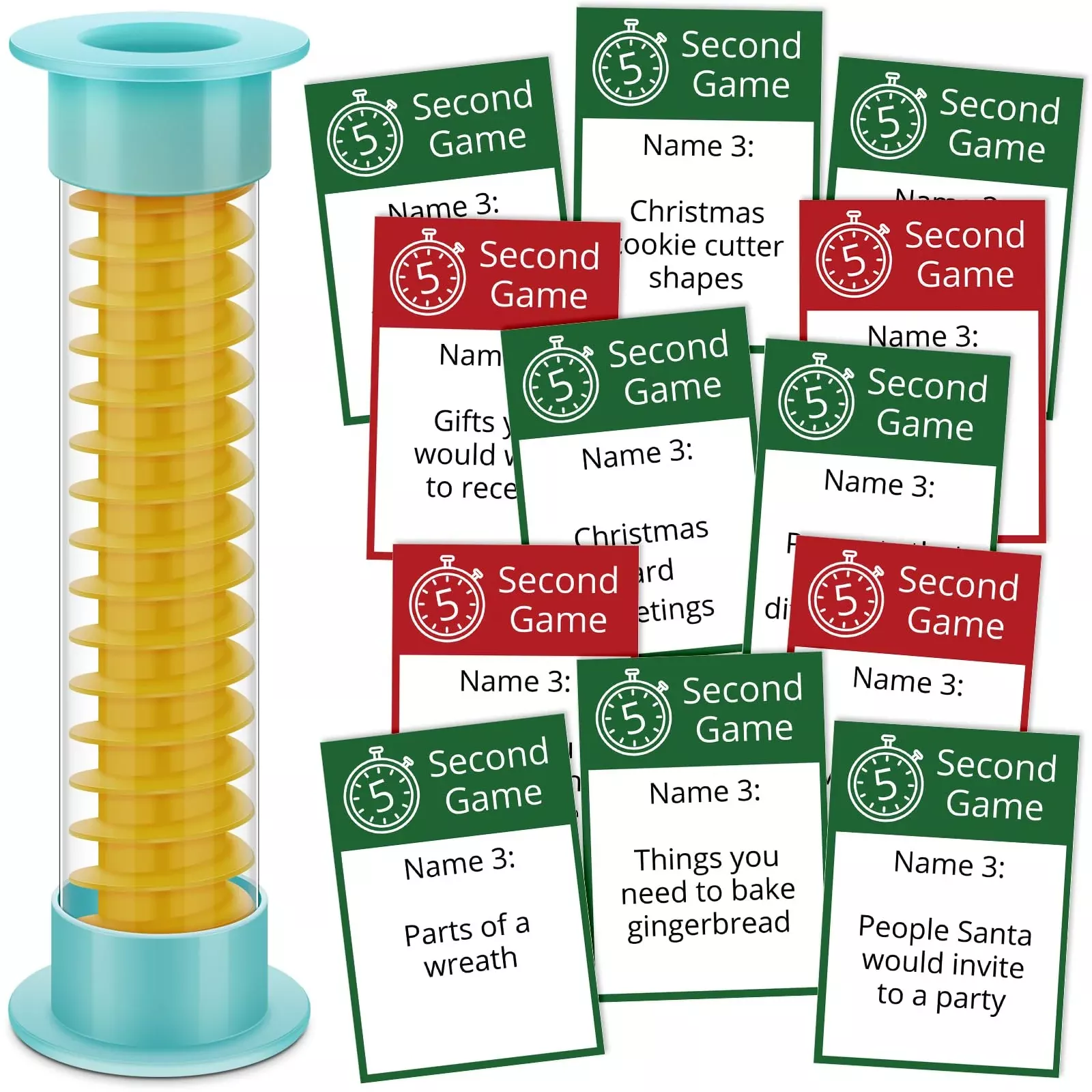 Foilswirl Valentine Party Games 5 Second Game, 72 Cards And 5 Second H