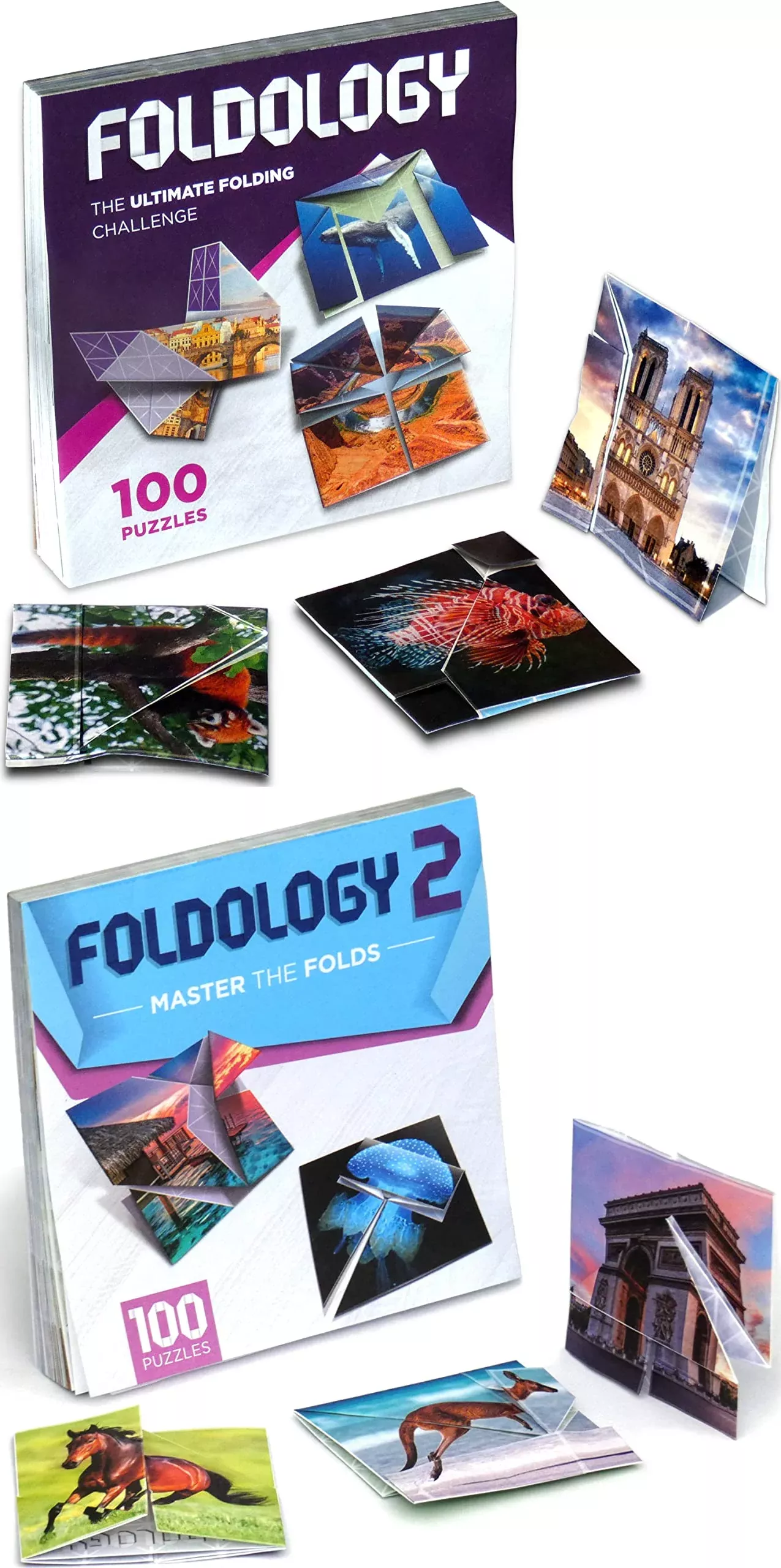 FOLDOLOGY Foldology Bundle - Origami Puzzle Game, 5 inches, Multicolor
