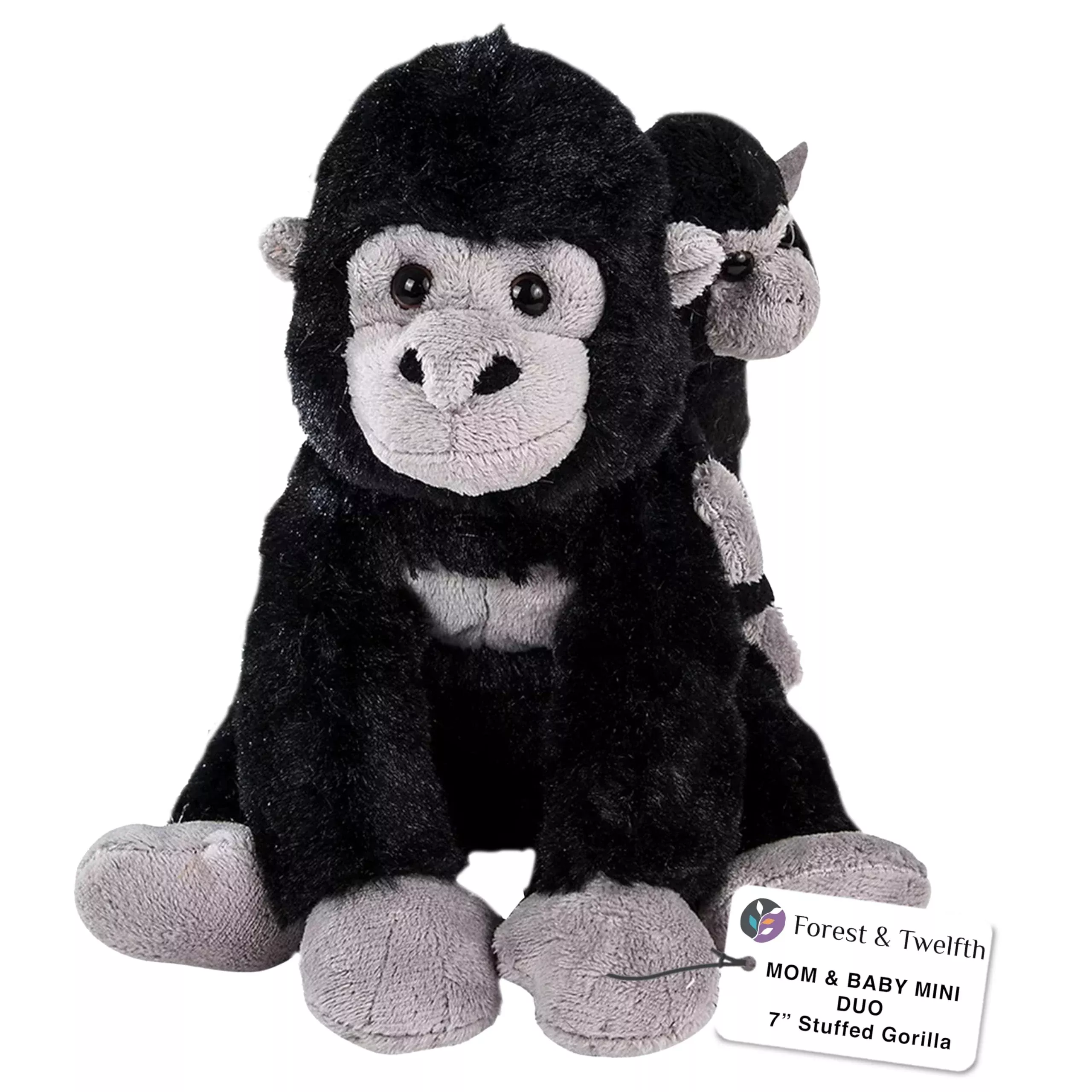 Forest & Twelfth Mom And Baby Mini Gorilla, Stuffed Animals For Boys A