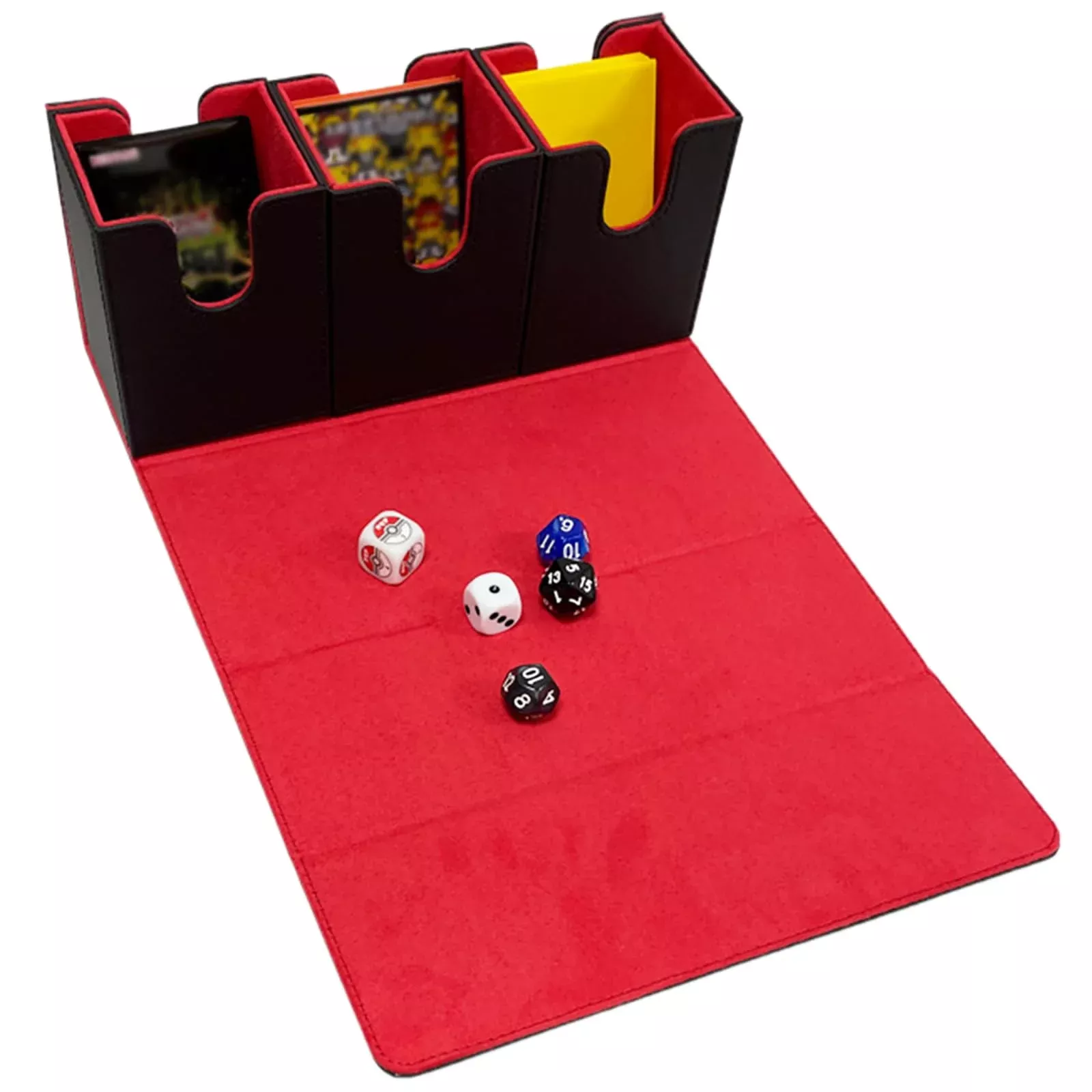 Foteemo Card Deck Box For Mtg, 3 In 1 Commander Deck Box Magic The Gat