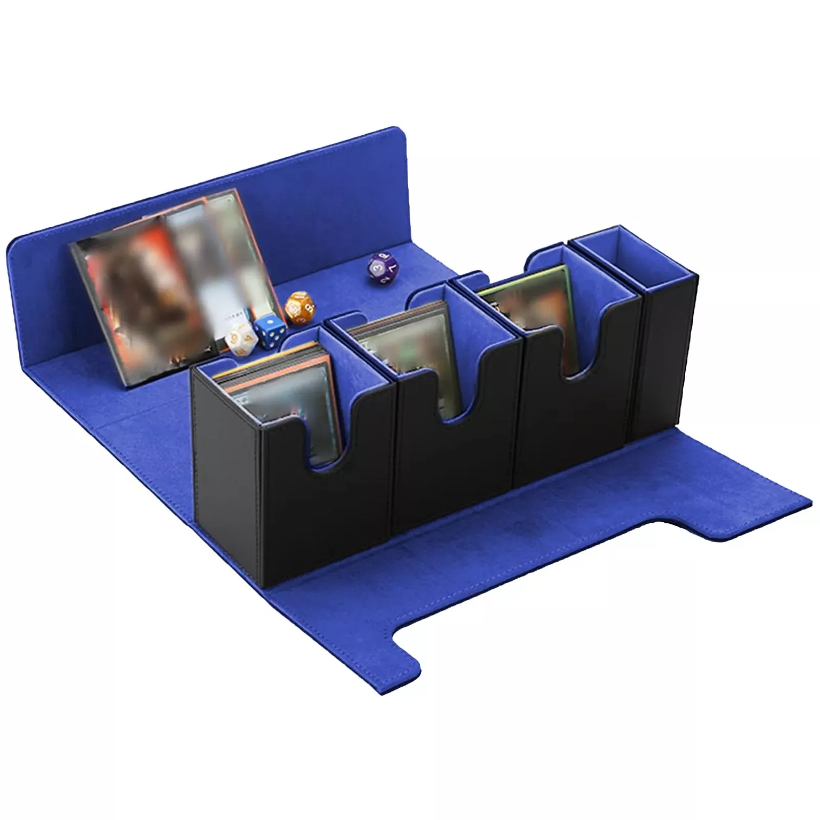 FOTEEMO Card Deck Box for MTG - Black Blue - Large Capacity 11.