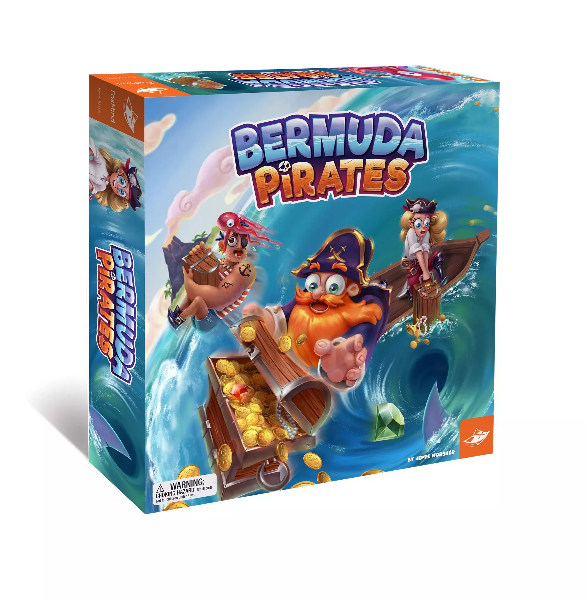 FoxMind Bermuda Pirates Magnetic Board Game for Kids, Plastic, Mixed C