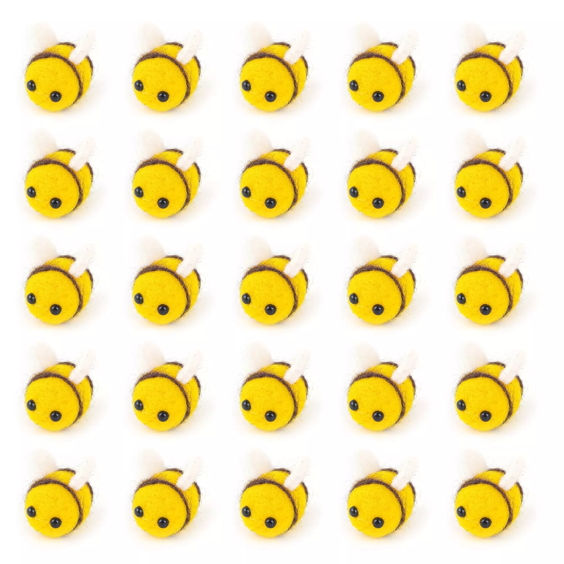 Framendino Wool Felt Bee Mini Crafts, Yellow, 100 Pack, 1.