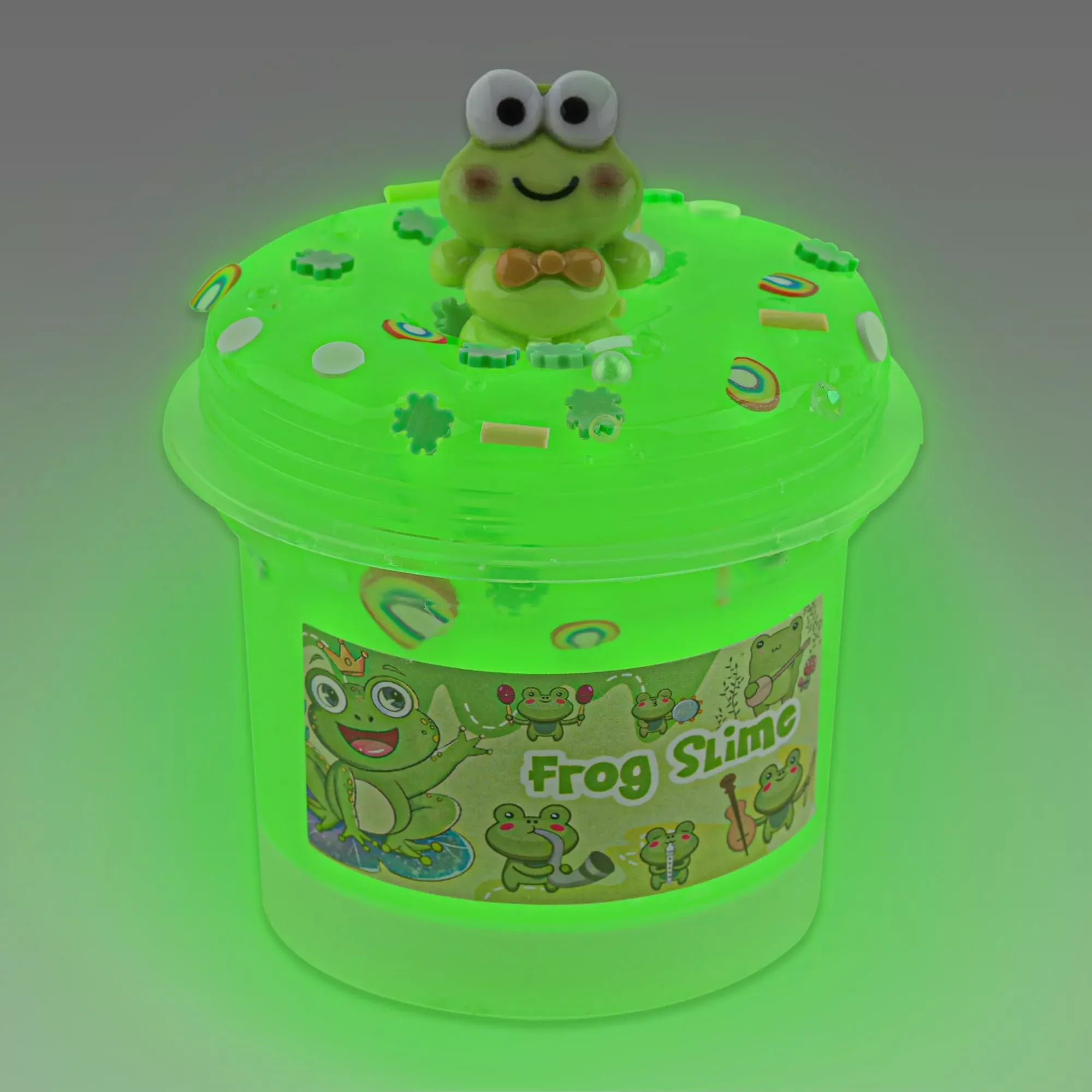 Frog Glow In The Dark Slime, Super Soft & Good Stretchy Green Slime, S