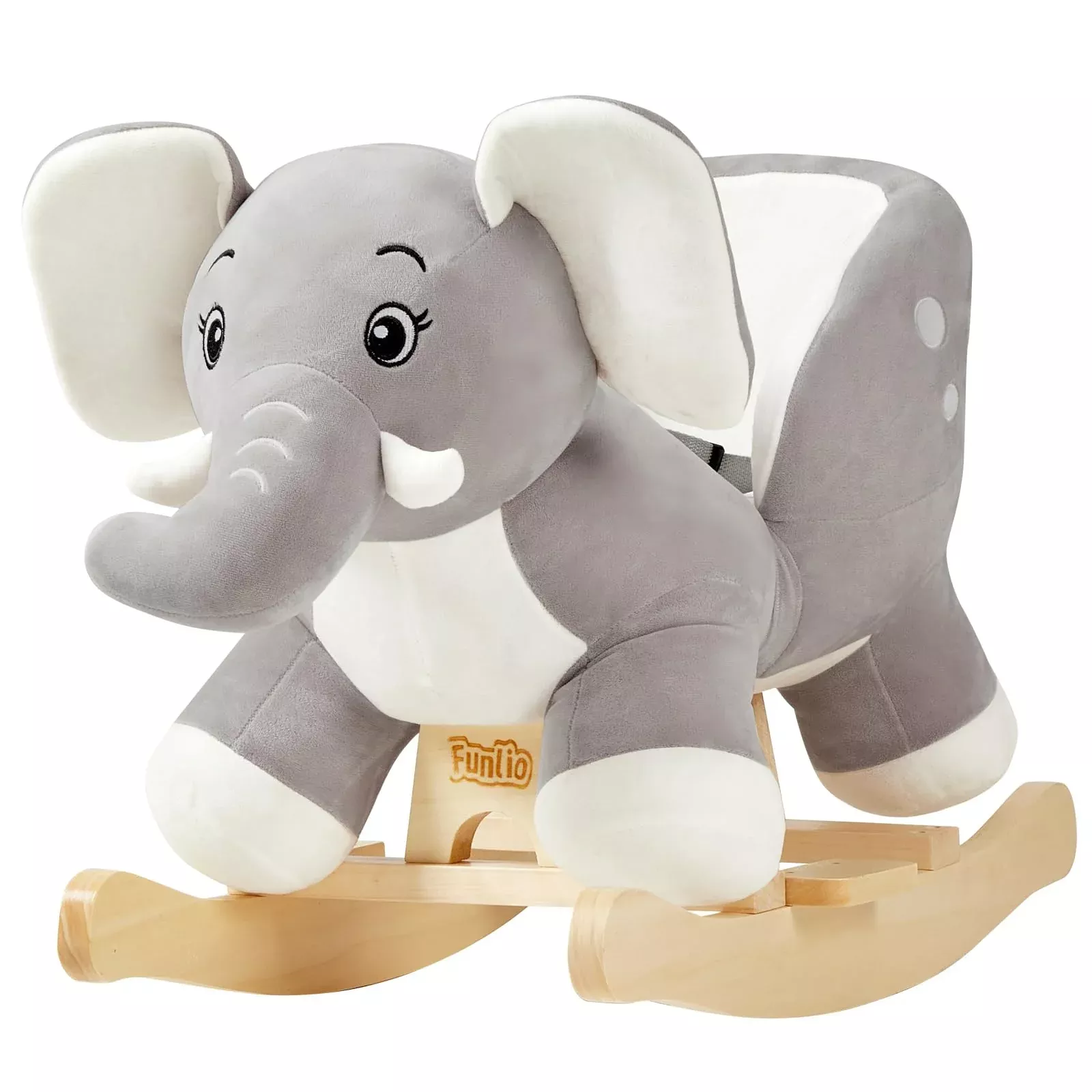FUNLIO Rocking Horse Elephant-Grey Large Plush Baby Toy
