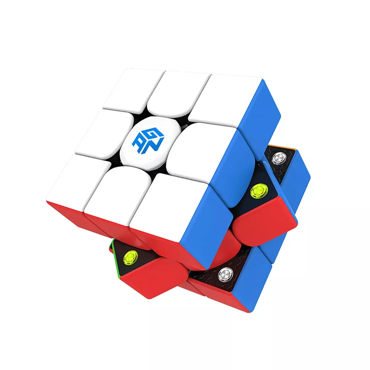Funnxyz Gan 356 M, 3X3 Magnetic Speed Cube Stickerless Gans 356M Magic