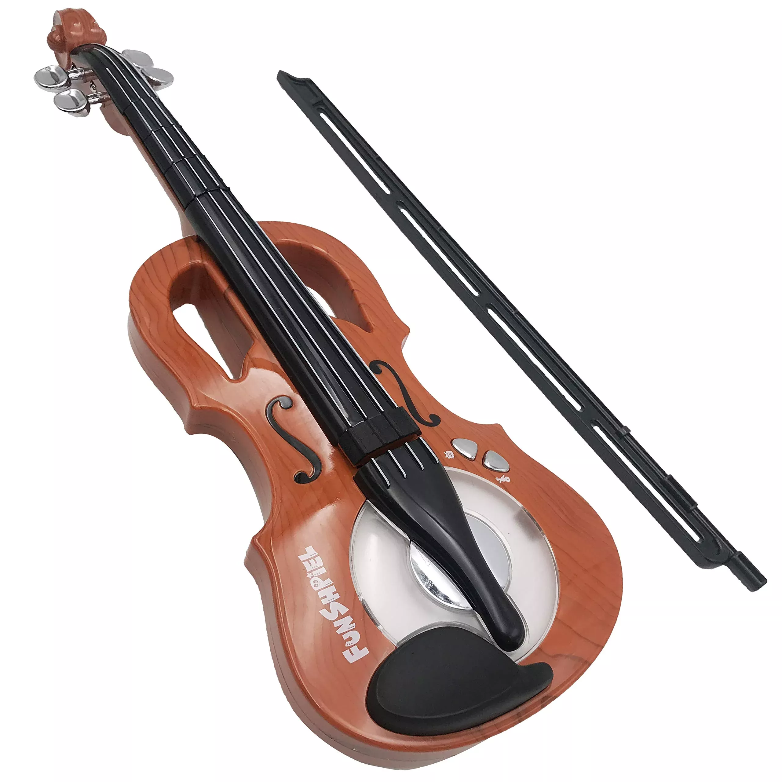 Funshpiel Kid's Electrical Toy Violin - Adjustable Rhythm, 7 Songs, Pl