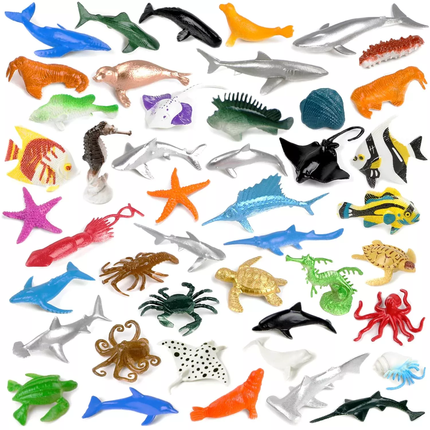 FXMHEHBB Ocean Animal Toys for Kids, 46 Pack, 2-4