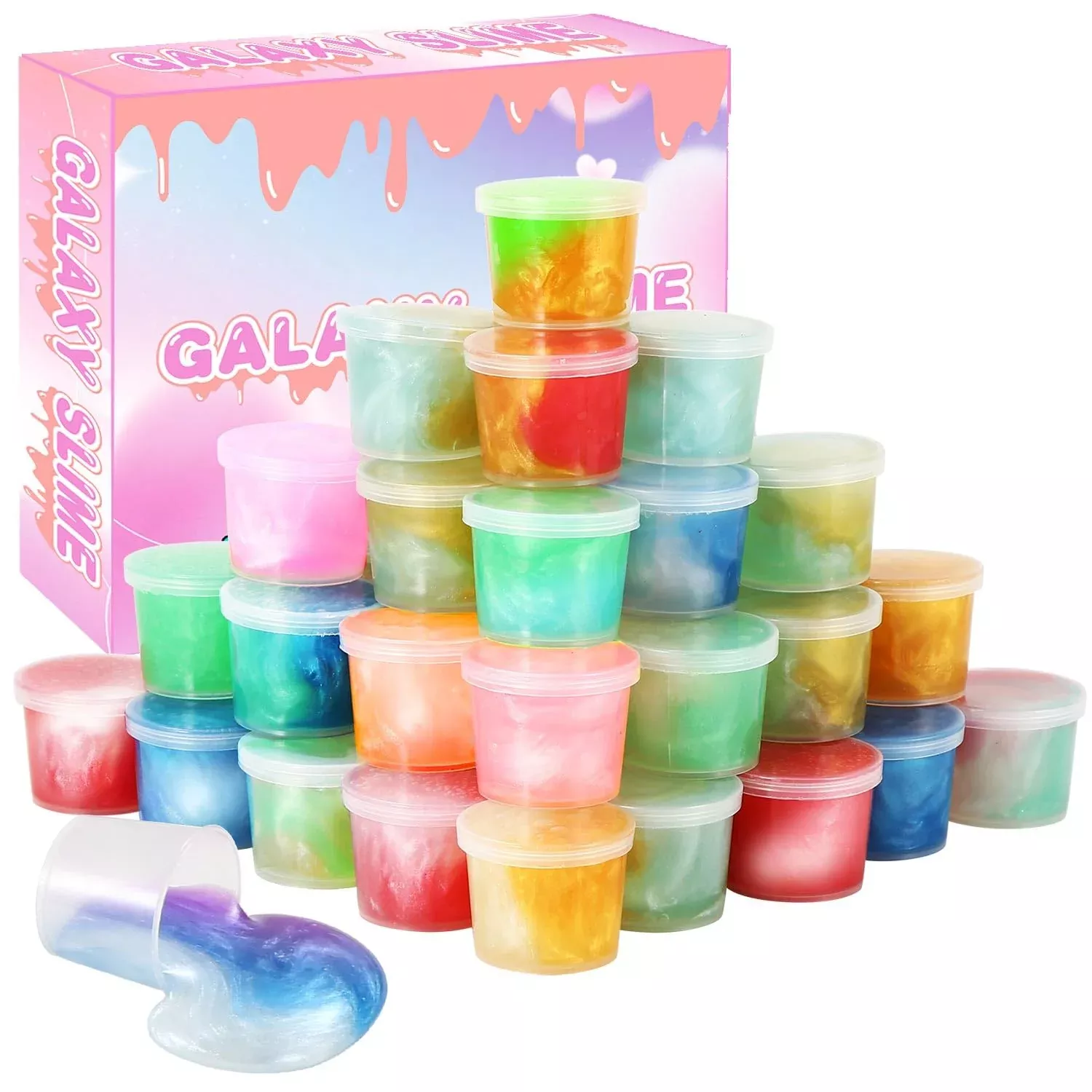 GALXSLIMR Slime Kit for Kids - 30 Pack Galaxy Slime - Medium