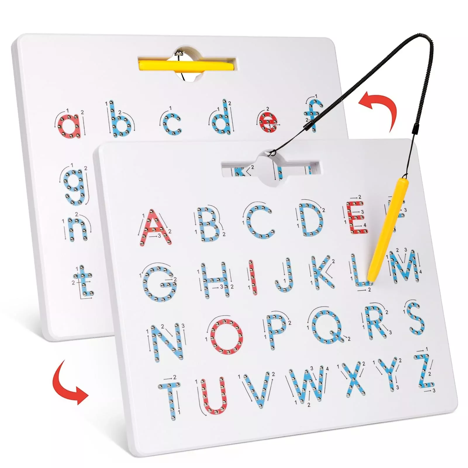 GAMENOTE 2 Sided Letter Tracing Board for Kids, 12.5