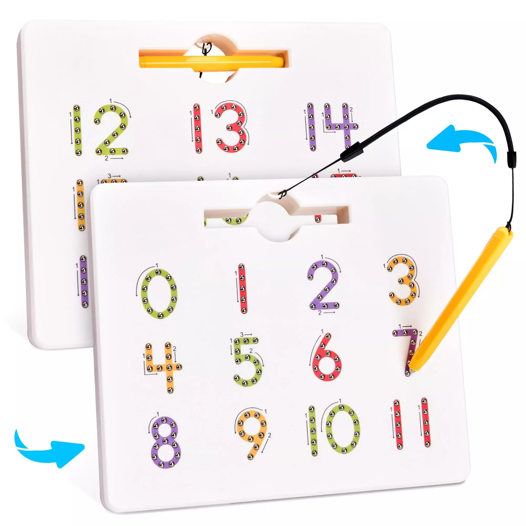GAMENOTE Magnetic Number Tracing Board, Multicolor, 9.44x7
