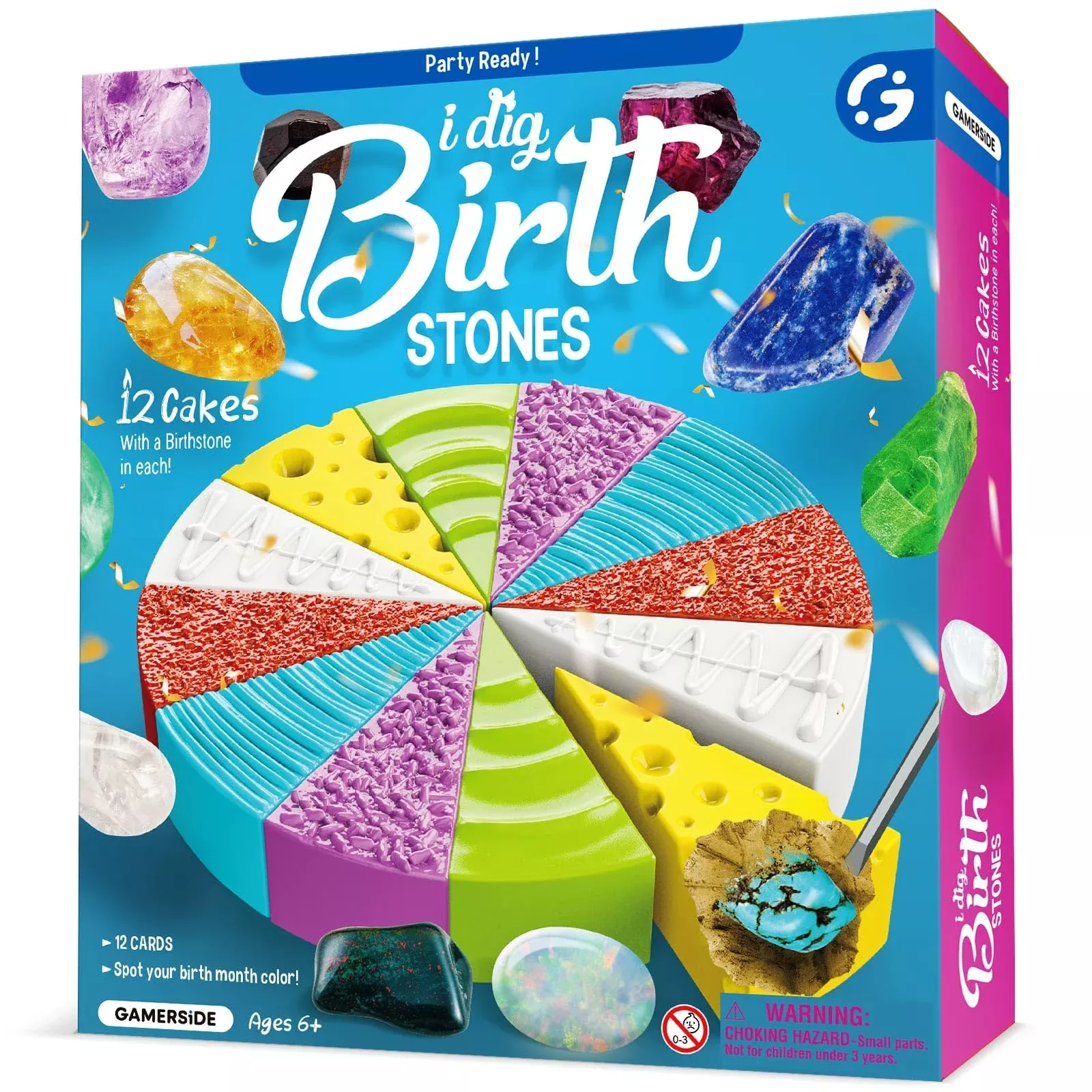 Gamerside Birthstone Gemstone Dig Kit for Kids - Educational STEM Toy