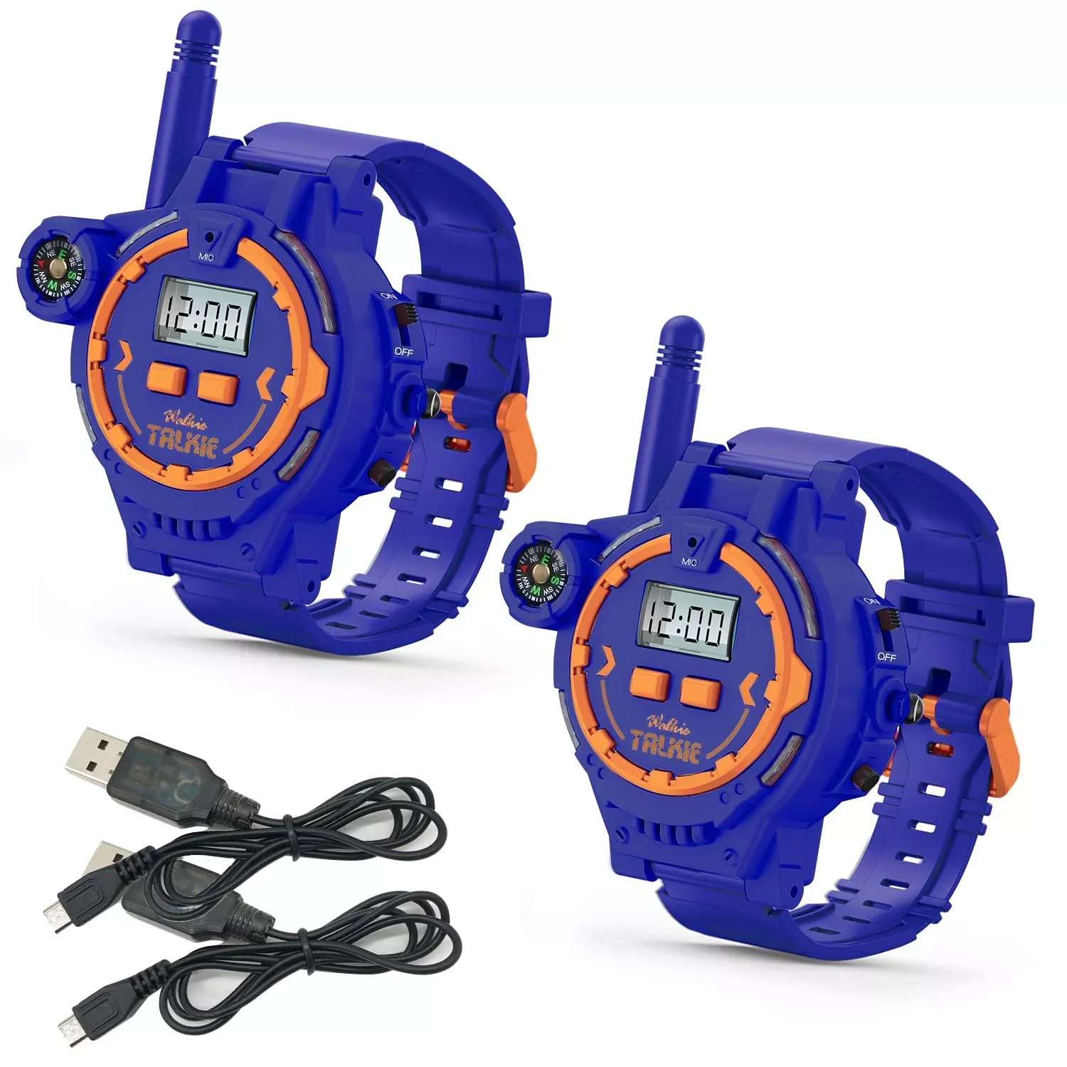 Gantan Kids Walkie Talkies Blue, 100-150m Range, Rechargeable