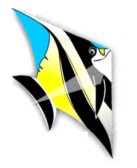 Gayla 227 52"x28"Angelfish Designer Delta Wing Kite