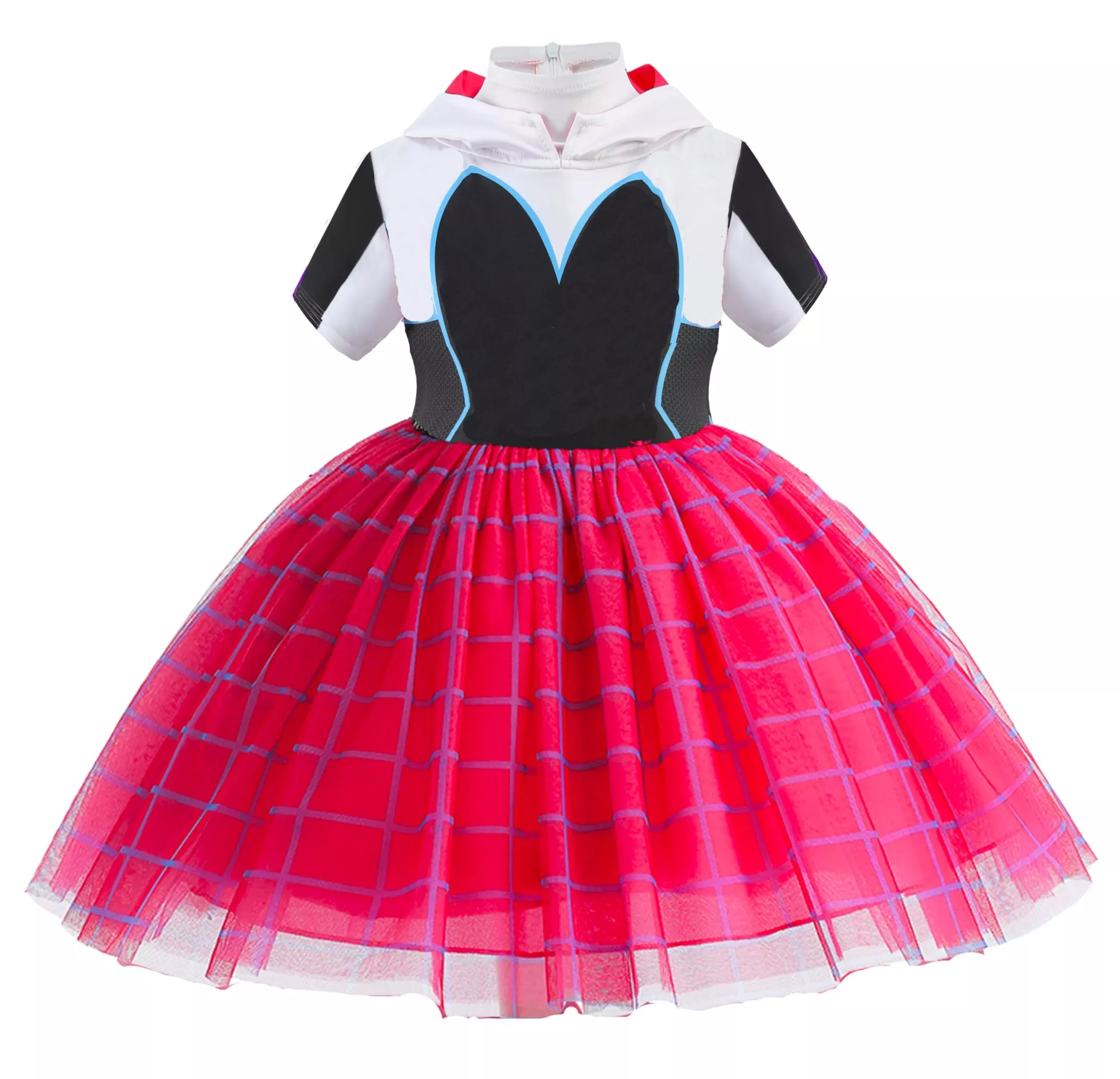 GELVSI Starlight Tutu Dress for Kids, Medium, Red, Fantasy Theme