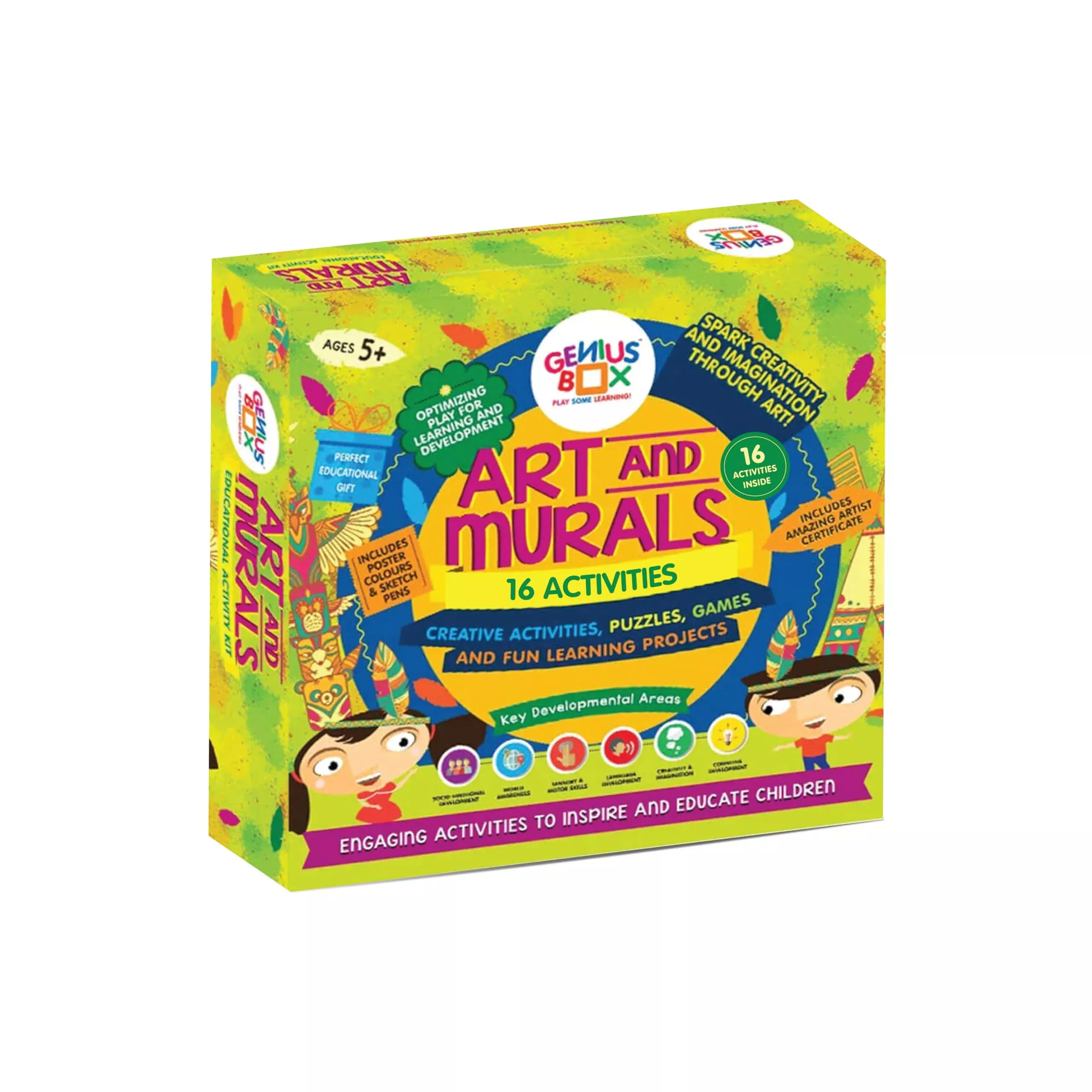 Genius Box Art & Murals Kit for Kids Age 5+ - Multi Color Activities
