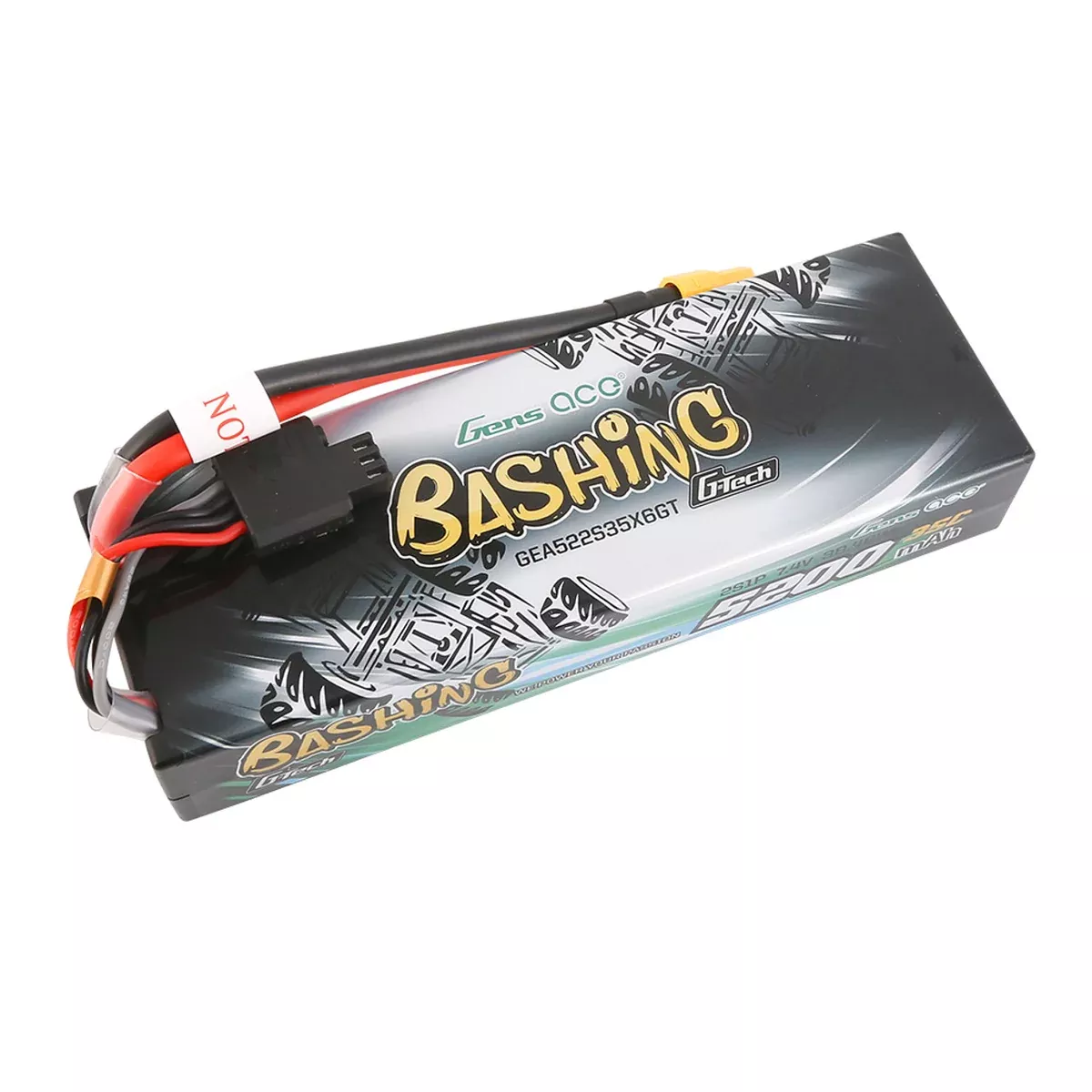 Gens Ace 5200mAh 7.4V 35C 2S G-Tech Smart "Bashing" LiPo Battery Pack with XT60 plug