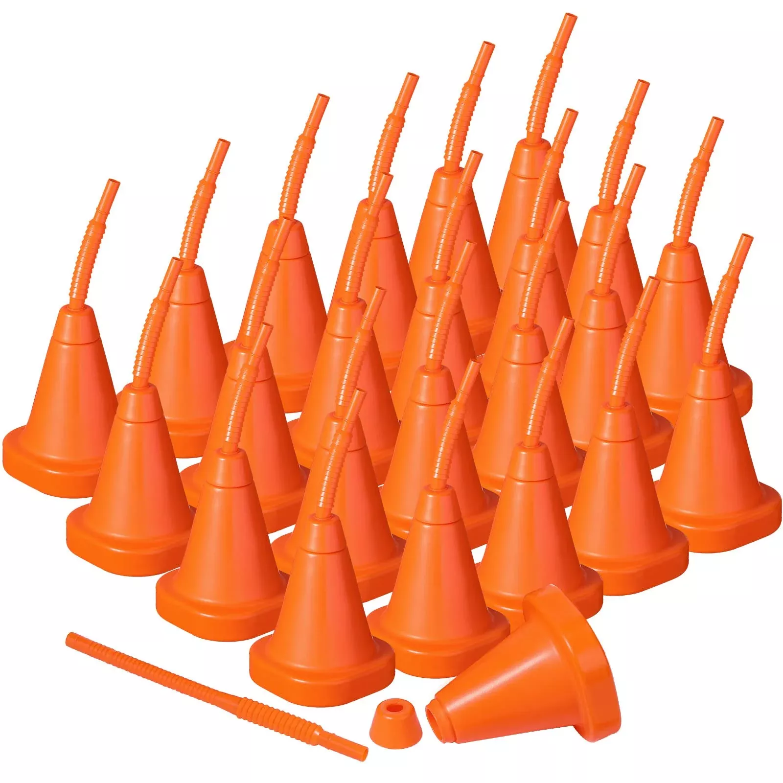 Gerrii Traffic Cone Cups Set, 10 oz, Orange, 24 Pieces