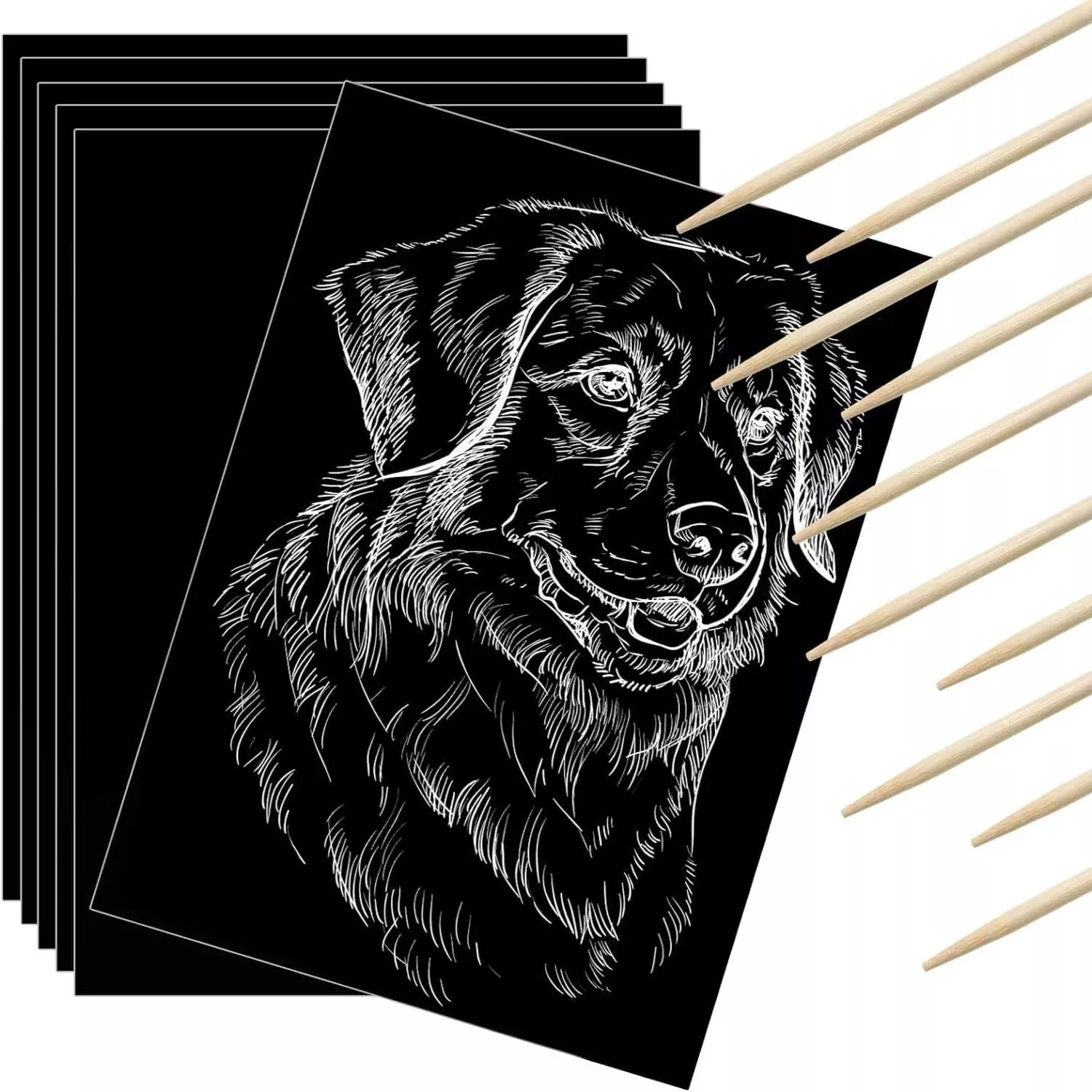 Gersoniel Scratch Paper Art Set, 160 Sheets, 8.27 x 11