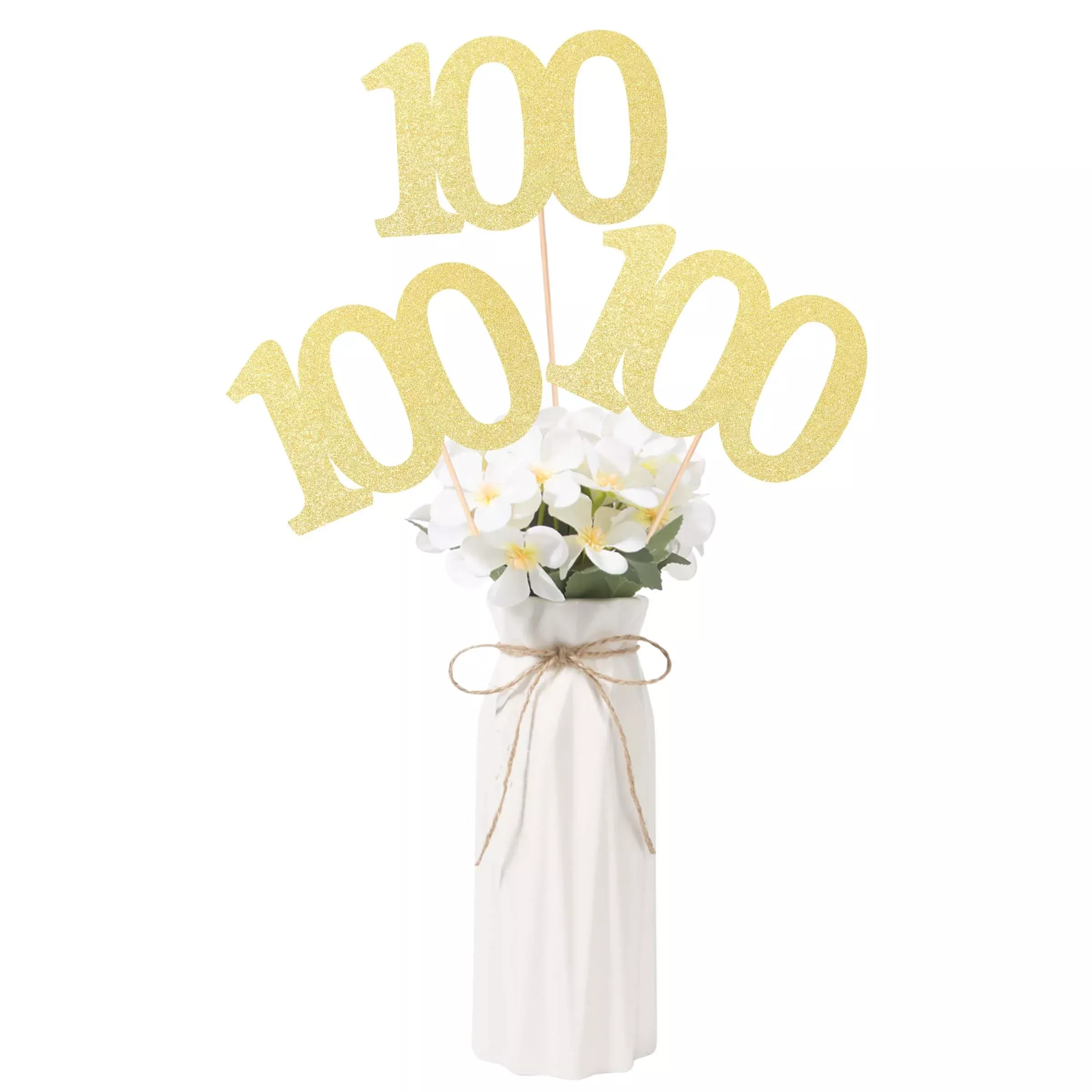 Gexolenu Gold Table Centerpieces Sticks, 10 Pack, Glitter Paper