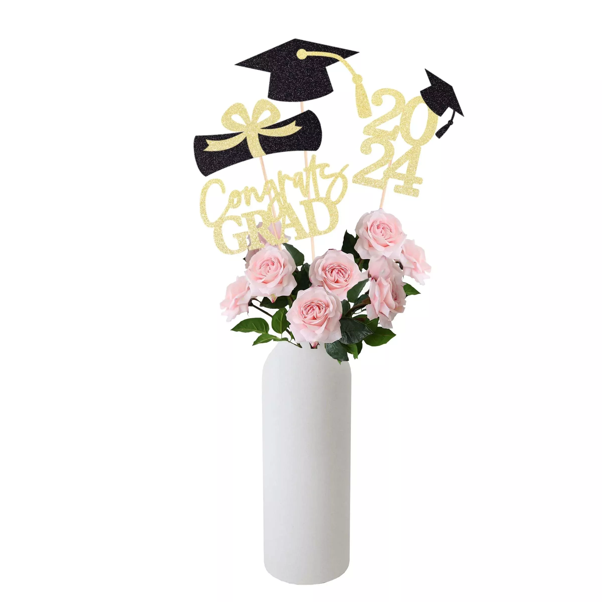 Gexolenu Graduation Centerpieces 16 Pcs Gold DIY Table Toppers