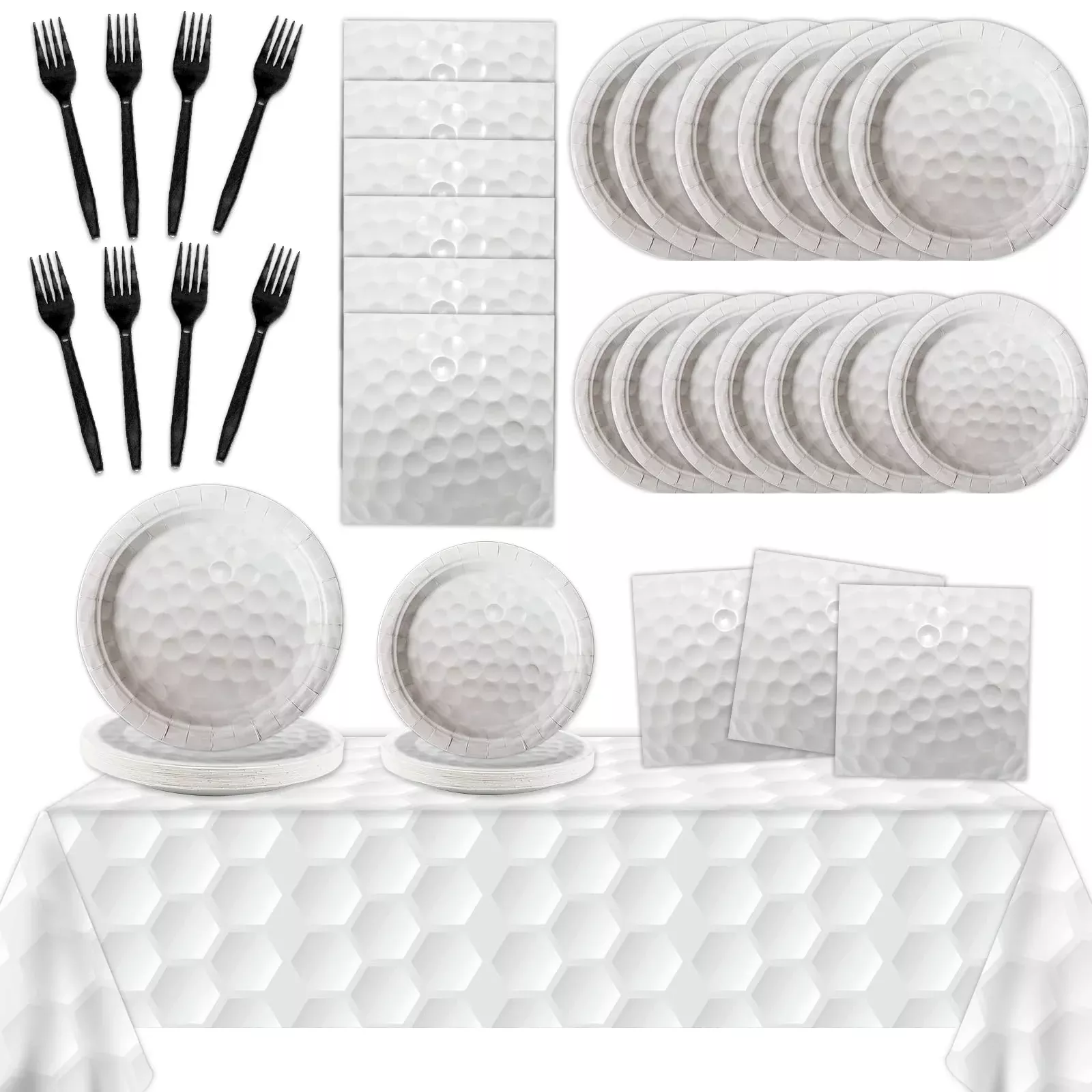 gisgfim Golf Party Supplies Set for 24 Guests - Tableware Kit