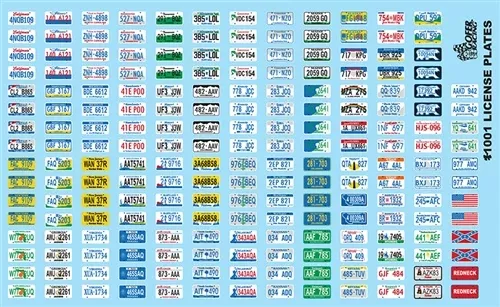 Gofer Racing Decals 11001 1/24 Decals - License Plates